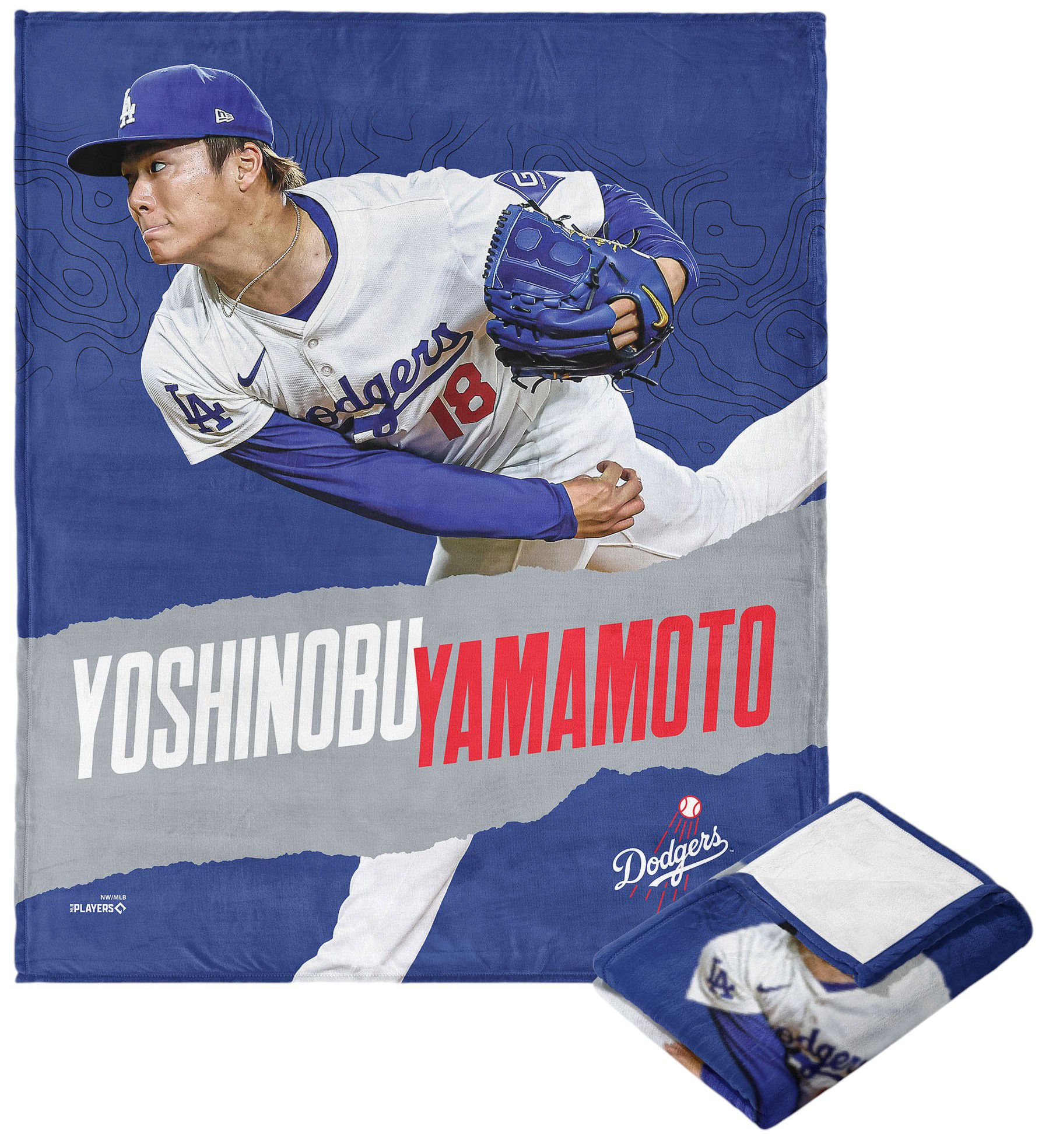 TheNorthwest Los Angeles Dodgers Yoshinobu Yamamoto Touch Throw Blanket product image