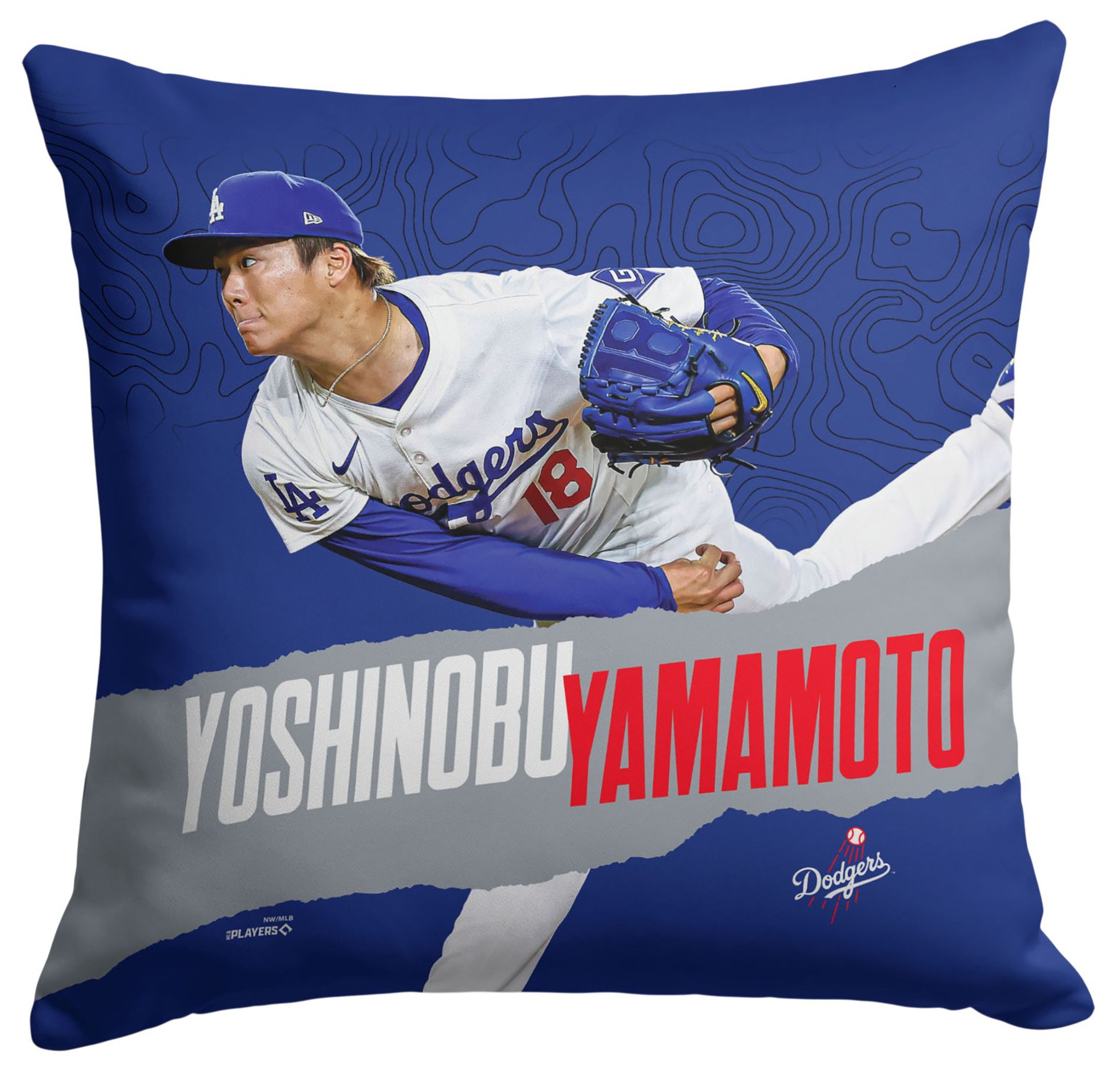 TheNorthwest Los Angeles Dodgers Yoshinobu Yamamoto 18'' x 18'' Throw Pillow product image