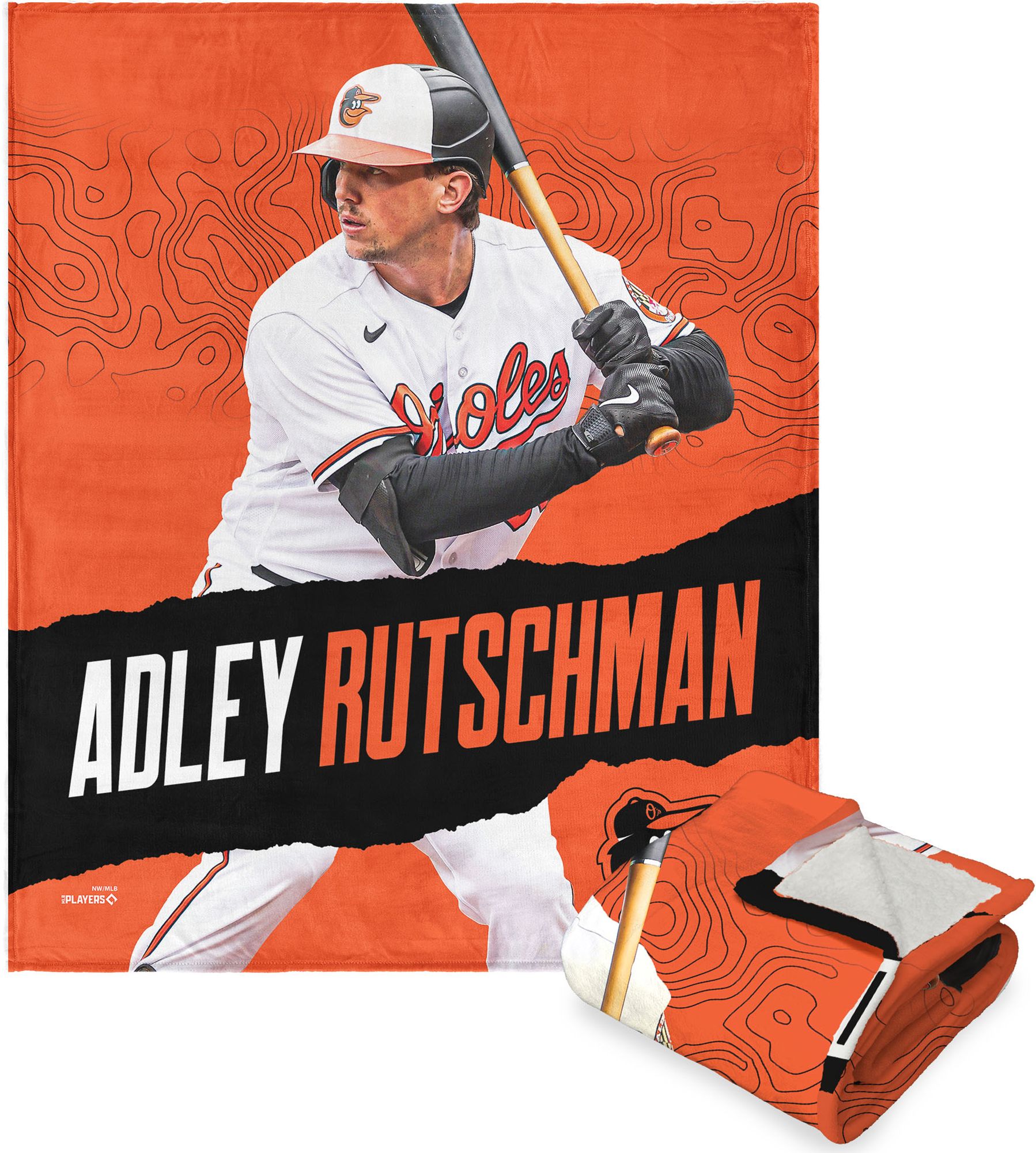 TheNorthwest Baltimore Orioles Adley Rutschman Silk Touch Sherpa Throw product image