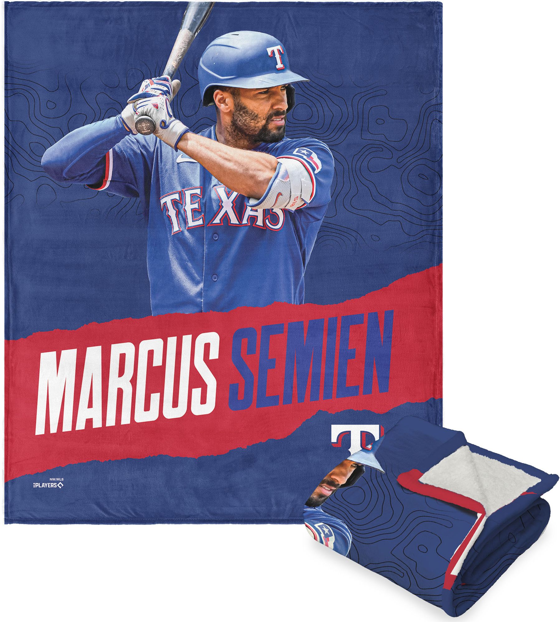 TheNorthwest Texas Rangers Marcus Semien Silk Touch Sherpa Throw product image