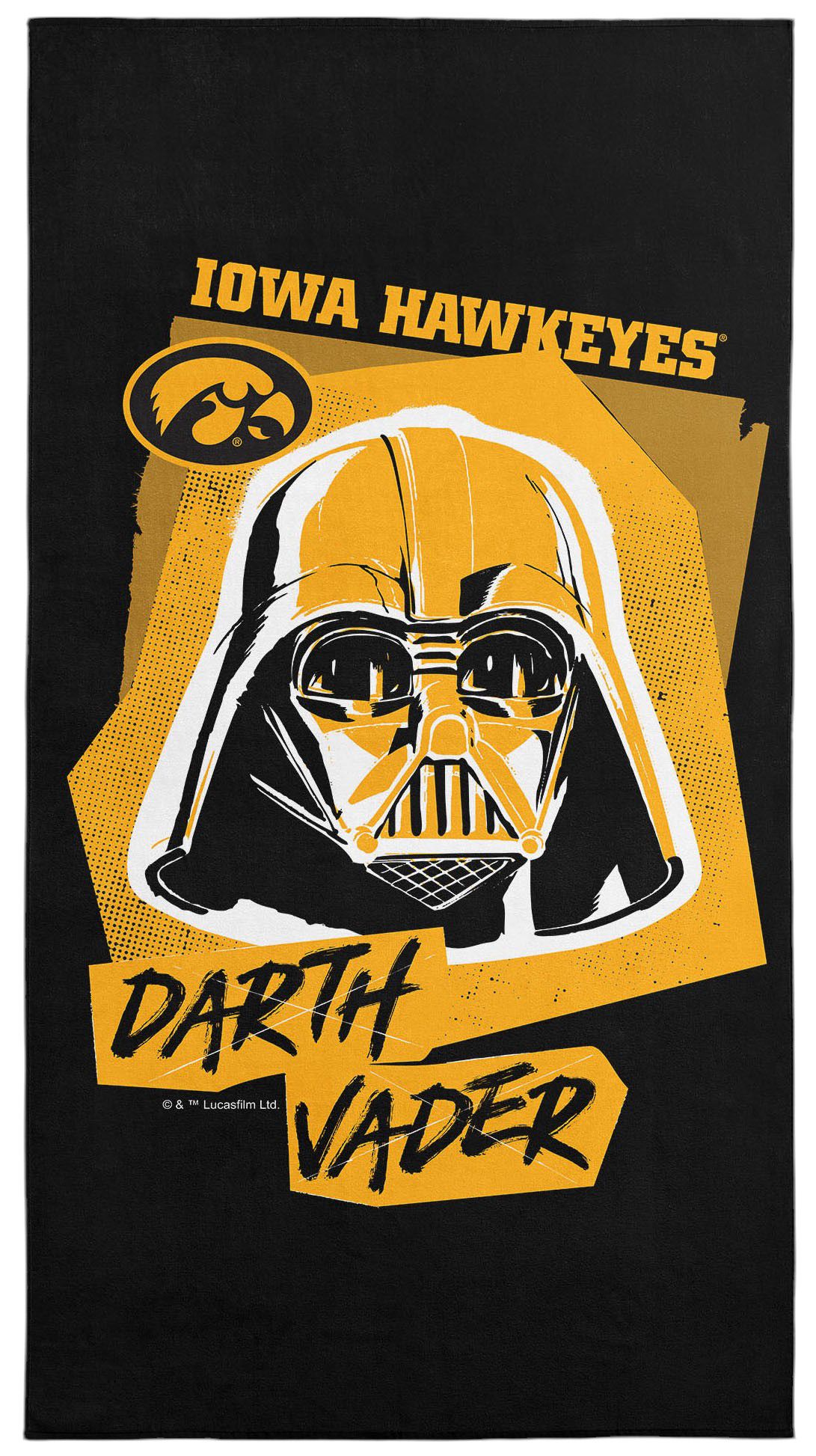 TheNorthwest Iowa Hawkeyes Darth Vader Beach Towel product image