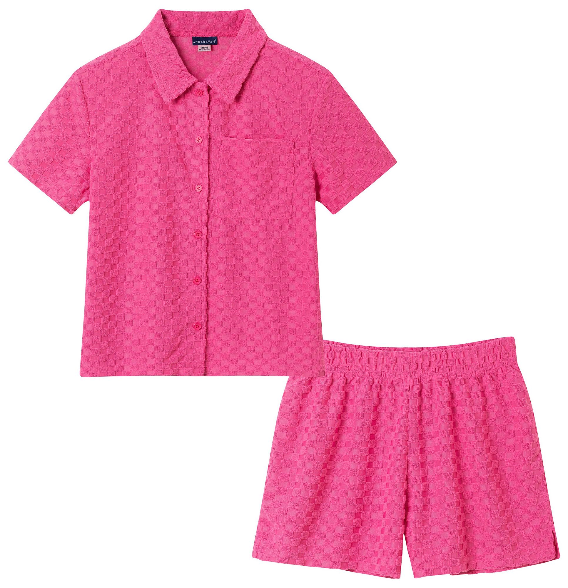 Andy & Evan Girls' Button-Up Terry Cabana Set product image