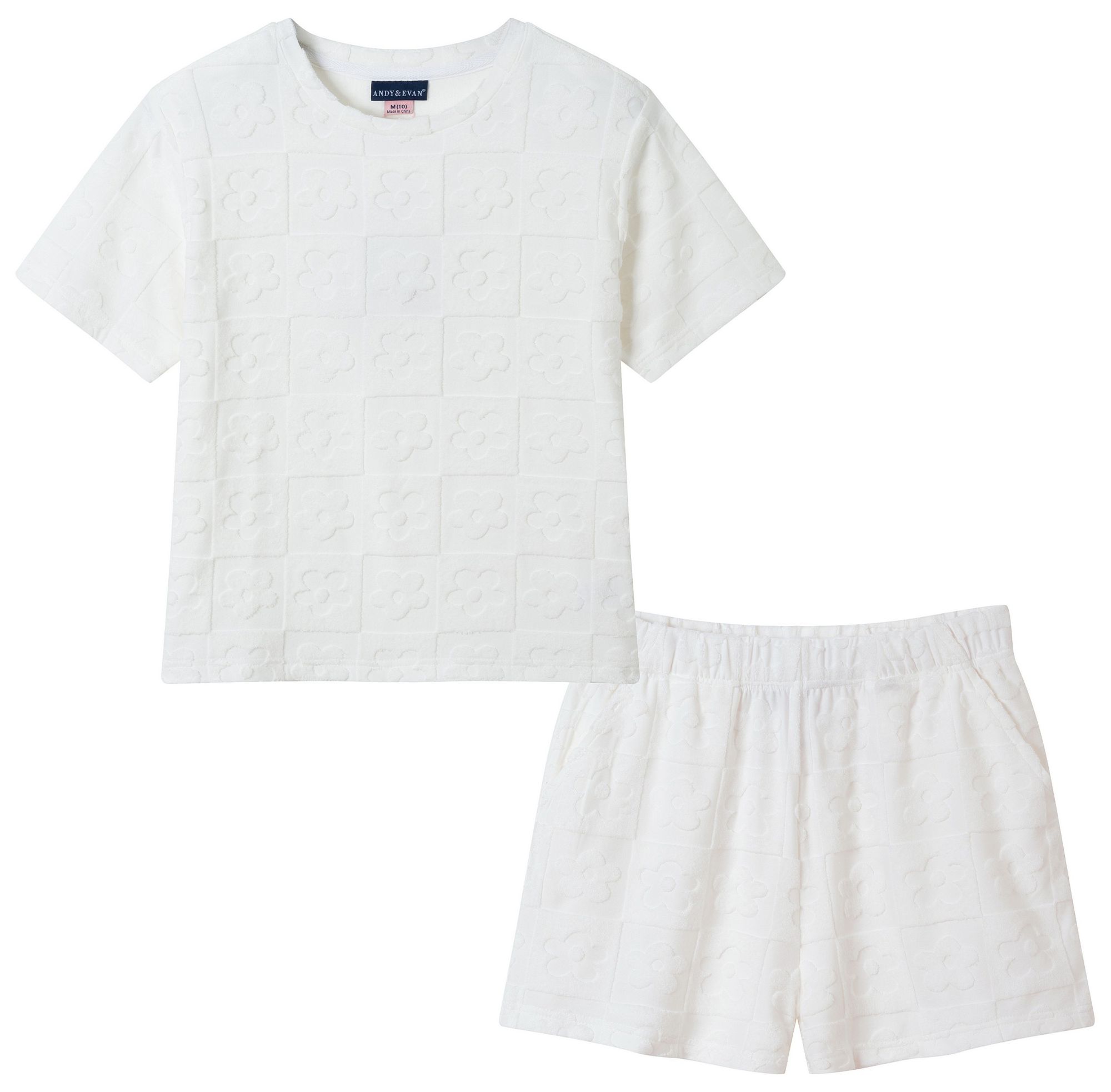 Andy & Evan Girls Floral Check Terry Cabana Set product image