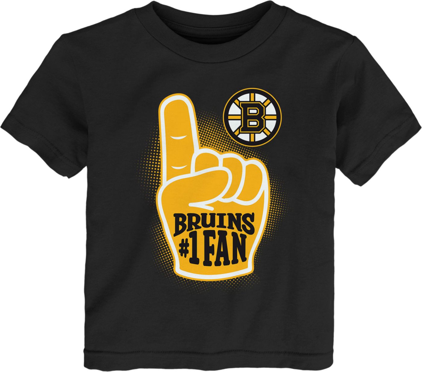 Outerstuff NHL Toddler Boston Bruins Foam Finger Black T Shirt Boys 2T