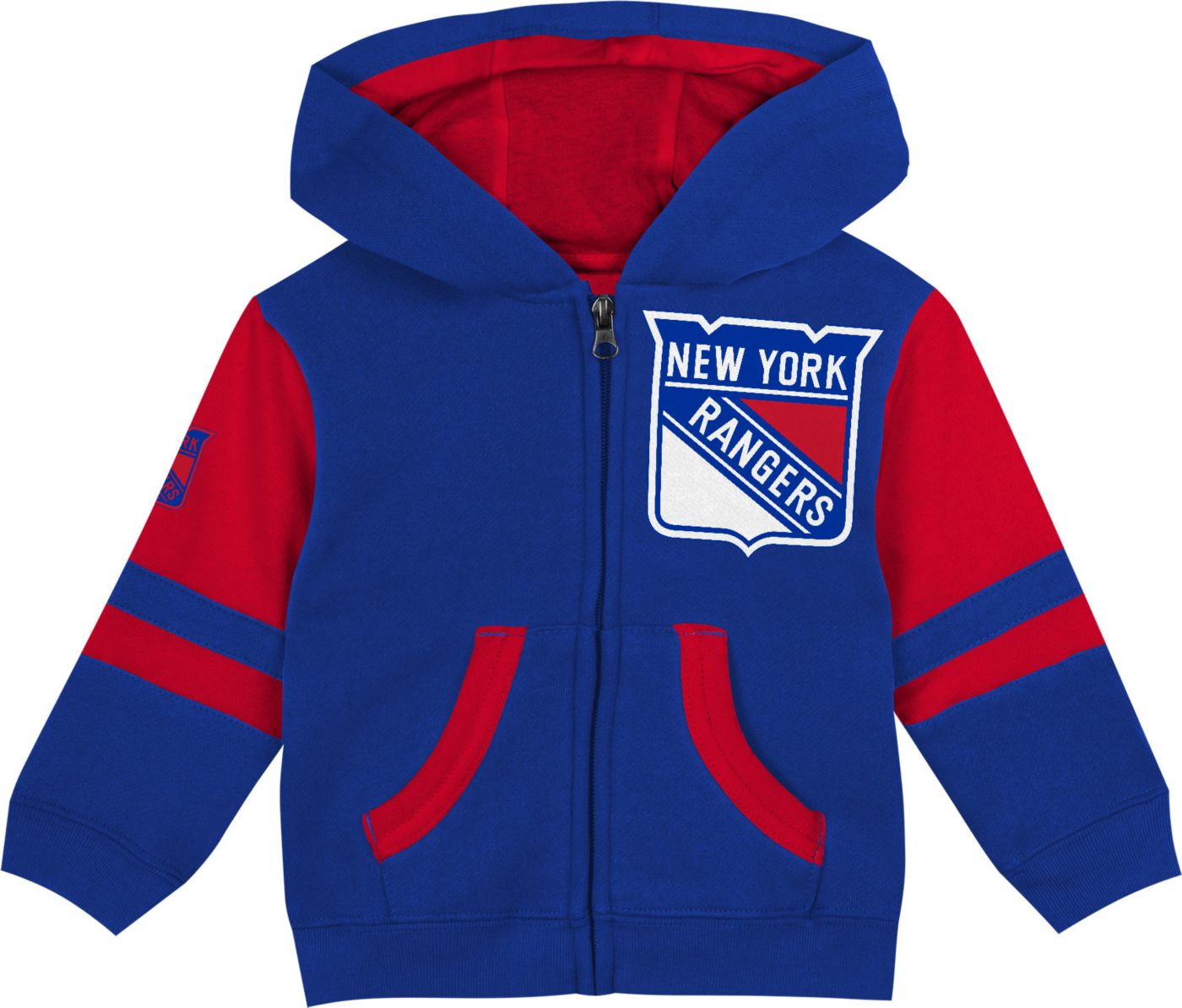 Outerstuff Toddler New York Rangers Blue Face Off Full Zip Hoodie Boys 2T