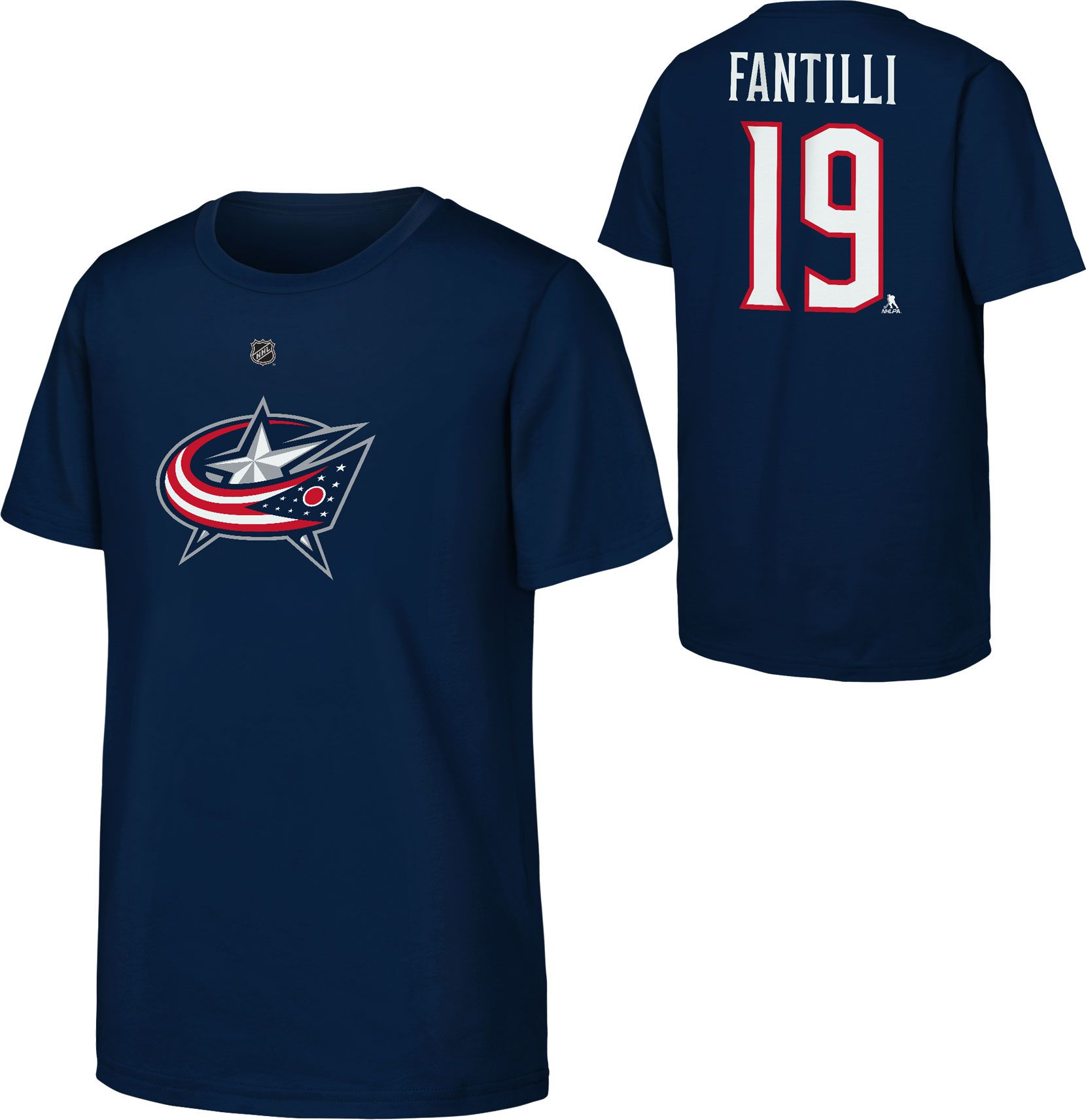 NHL Youth Columbus Blue Jackets Adam Fantilli #19 2024-2025 Navy T-Shirt product image