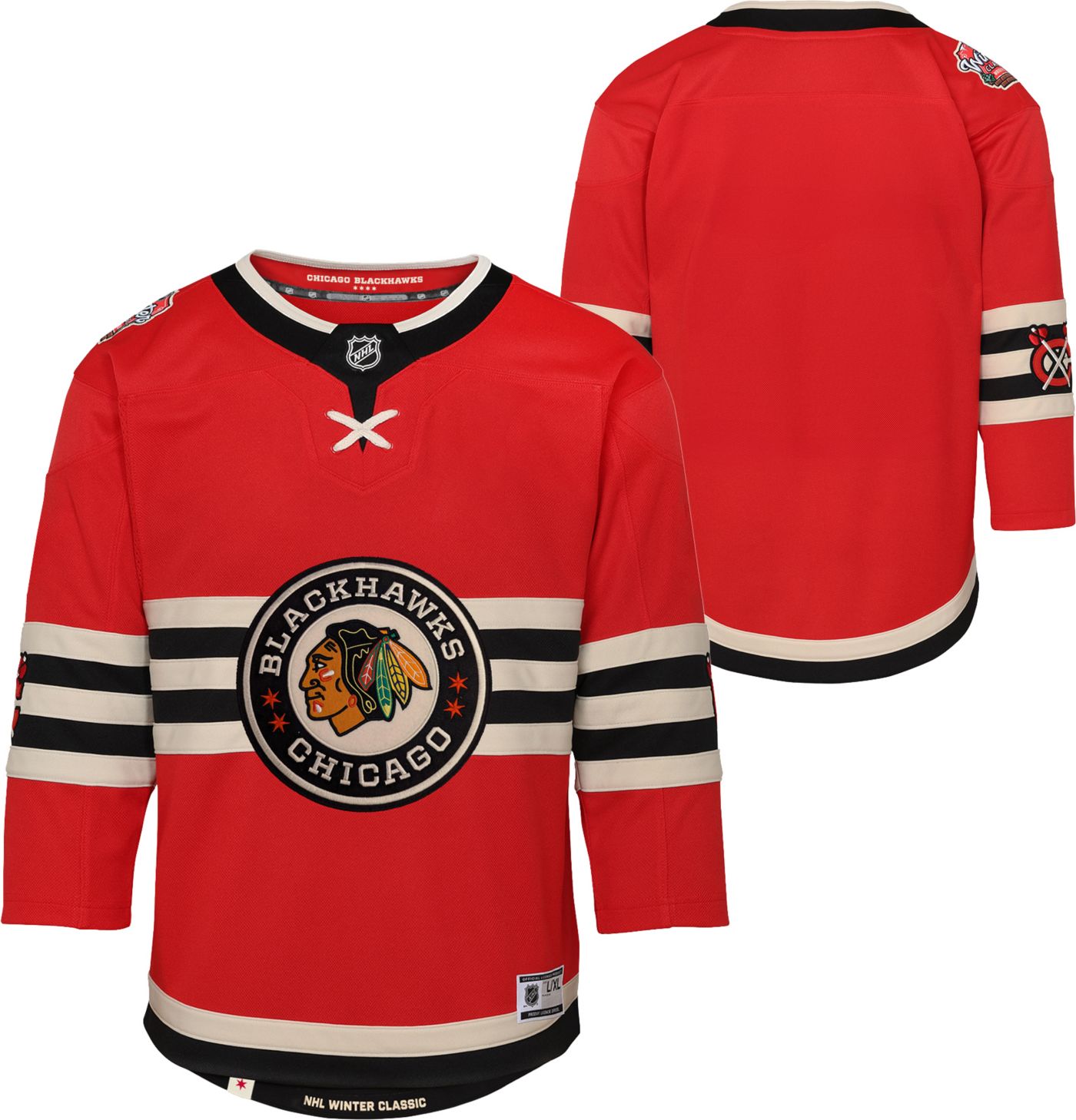 NHL Youth Chicago Blackhawks 20242025 Winter Classic Red Premier