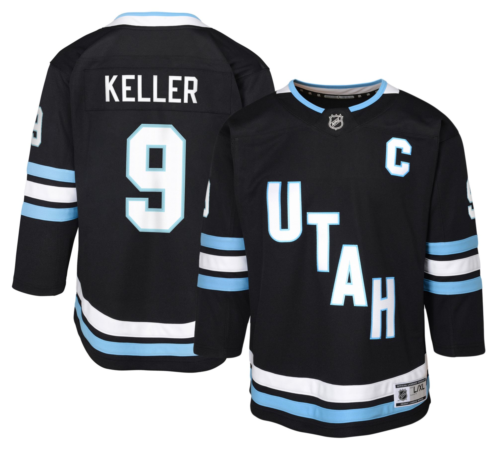 NHL Youth Utah Hockey Club Clayton Keller #9 Black Authentic Home Jersey product image
