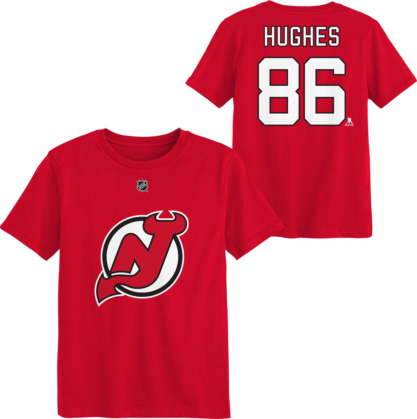 NHL Kids' New Jersey Devils Jack Hughes #86 2024-2025 Home T-Shirt product image