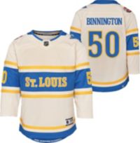 NHL Youth St. Louis Blues Jordan Binnington #50 2024-2025 Winter Classic Offwhite Premier Jersey