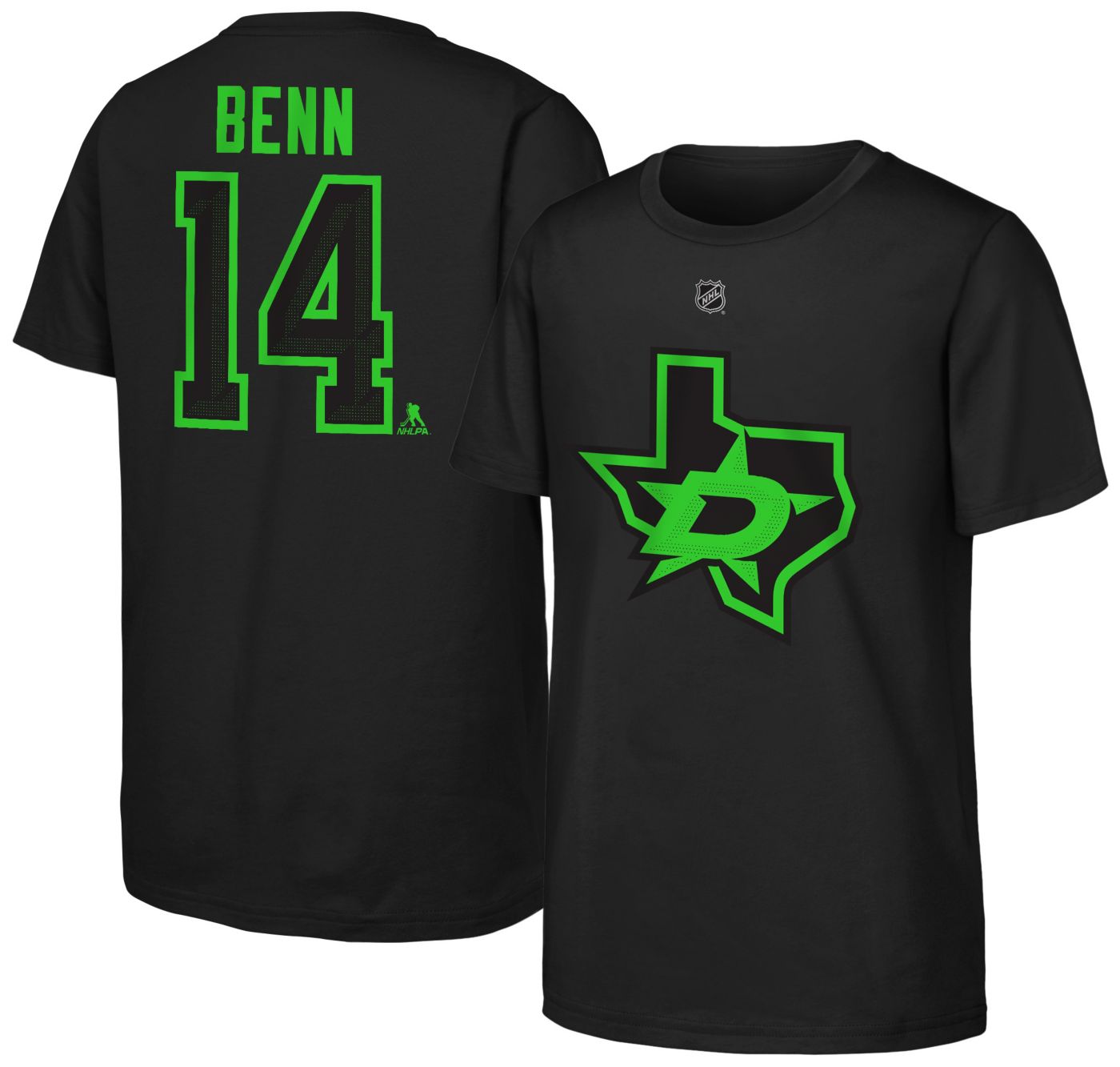 NHL Youth Dallas Stars Jamie Benn 14 2024 2025 Black T Shirt Dick s Sporting Goods