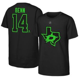 Outerstuff NHL Youth Dallas Stars Jamie Benn 14 2024 2025 Black T Shirt XL