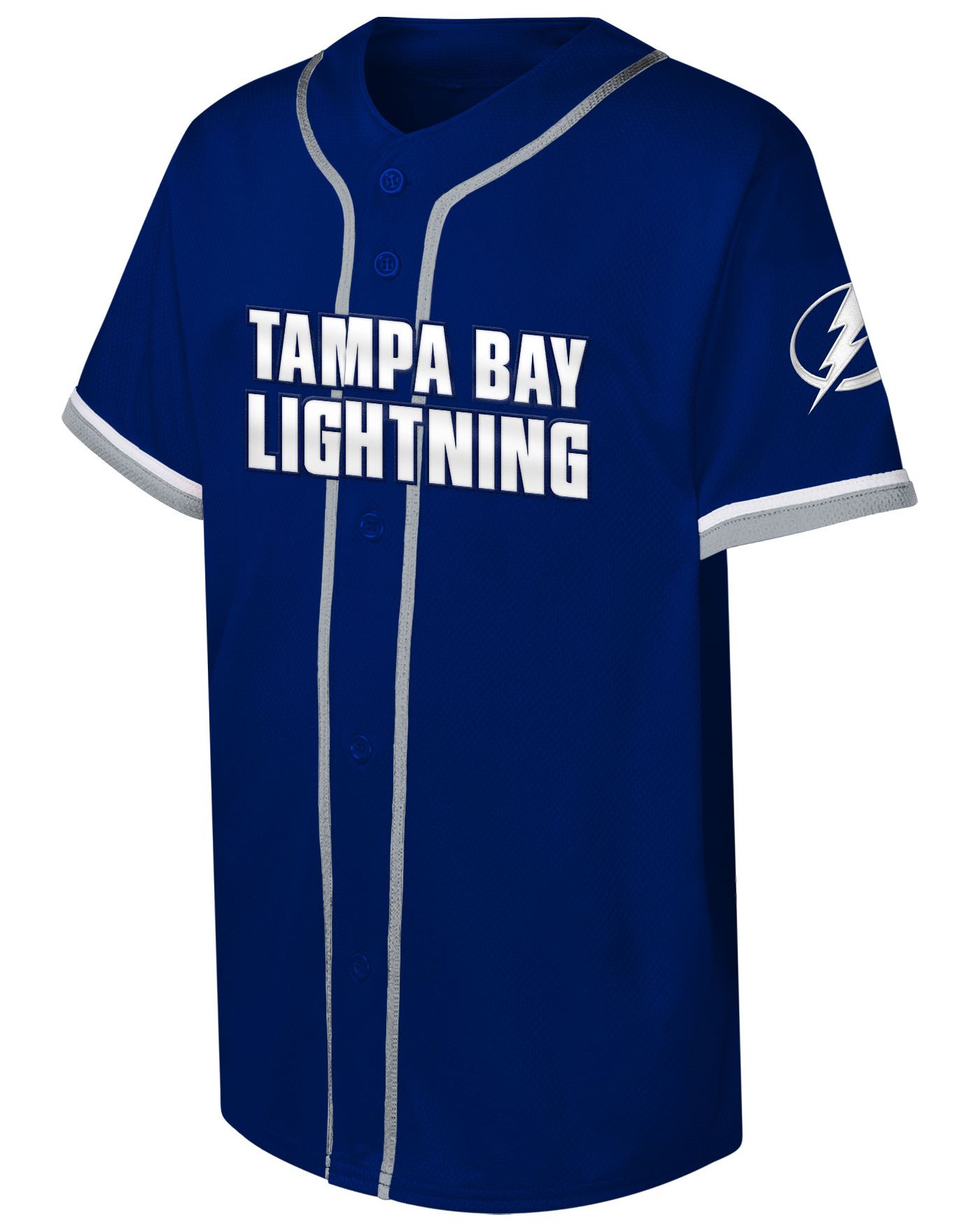 NHL Youth Tampa Bay Lightning Royal Full Button Replica Baseball Jersey Dick s Sporting Goods