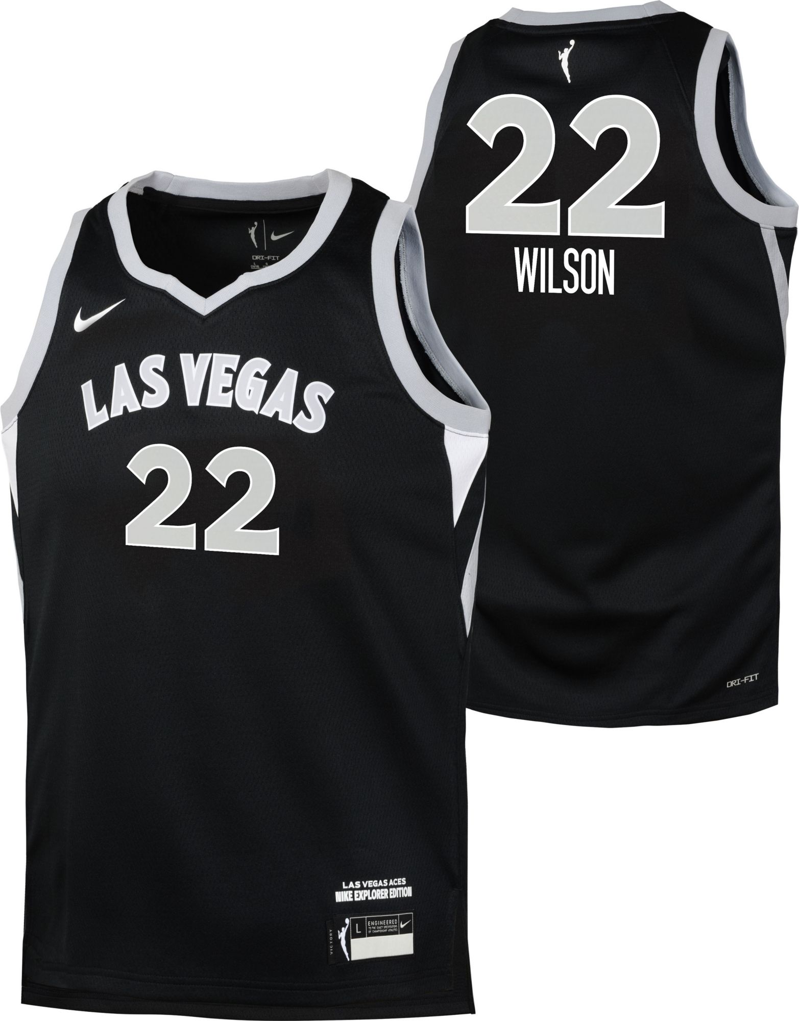 Nike Youth Las Vegas Aces A'ja Wilson #22 Explorer Jersey product image
