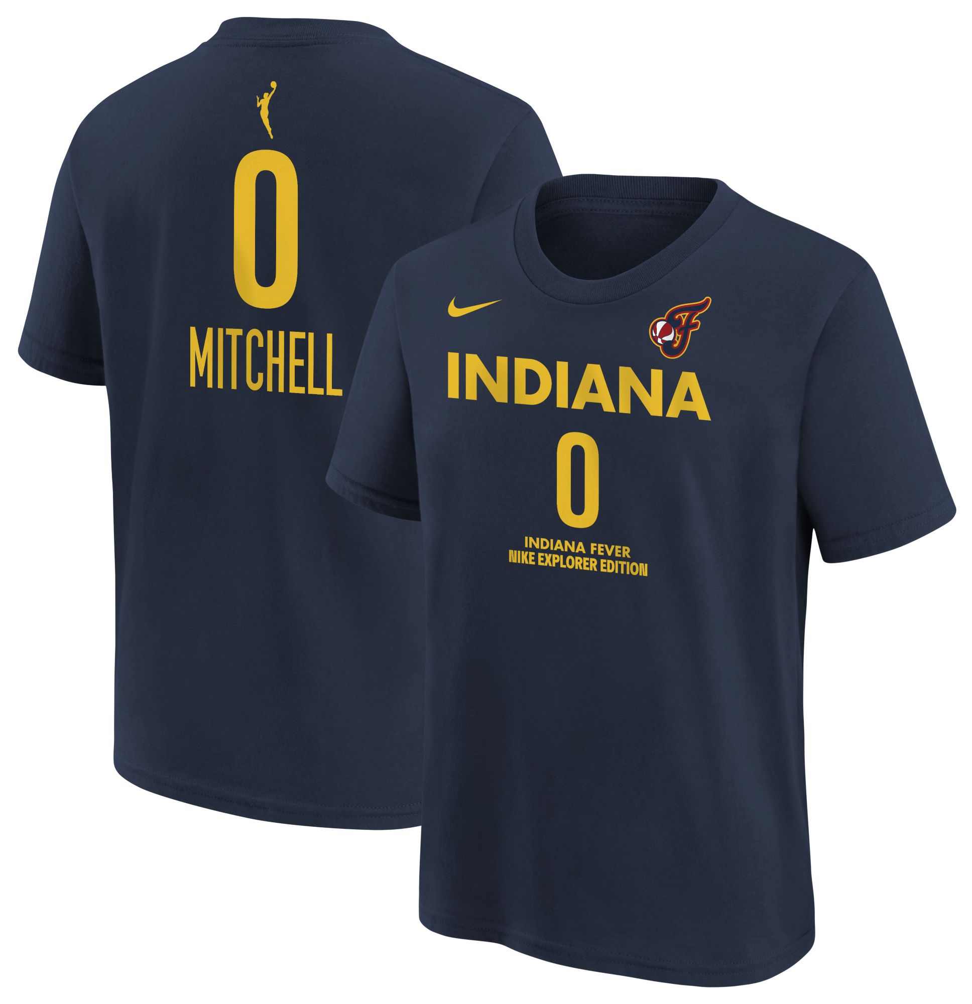 Nike Youth Indiana Fever Navy Kelsey Mitchell #0 Explorer T-Shirt product image