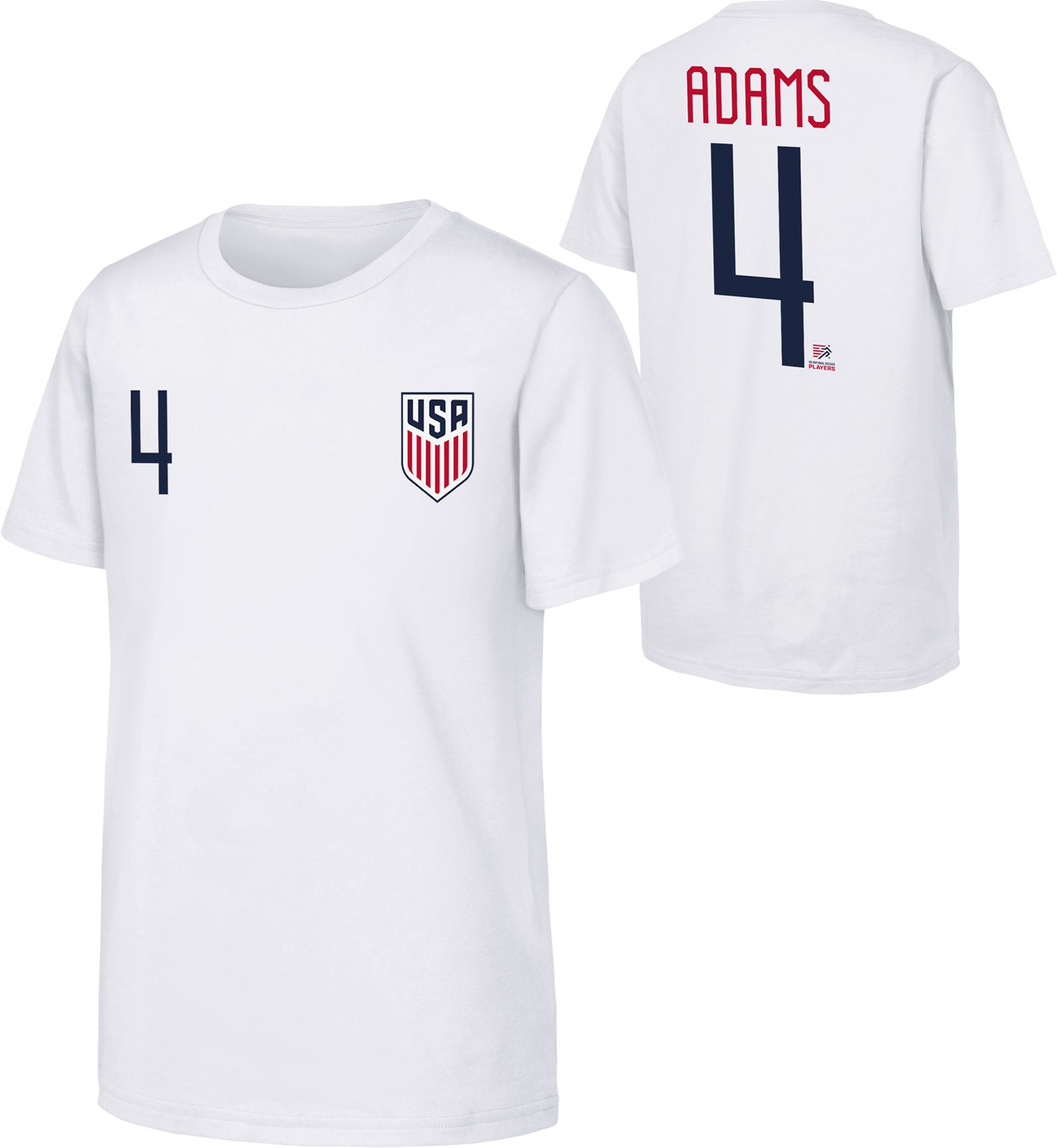 Outerstuff Youth USMNT Tyler Adams #4 White T-Shirt product image