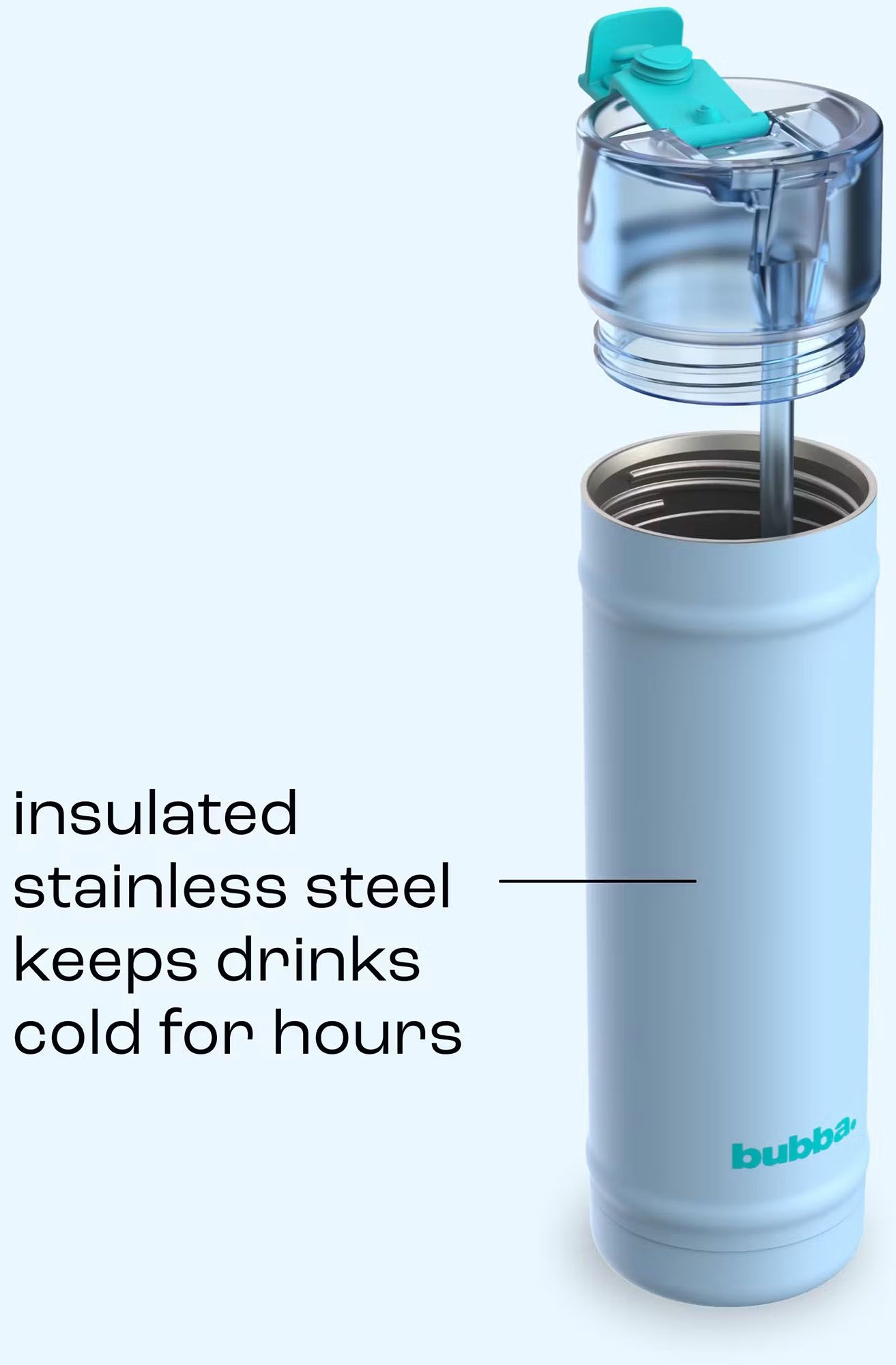 bubba 24 oz DualSip Insulated Stainless Steel Water Bottle product image