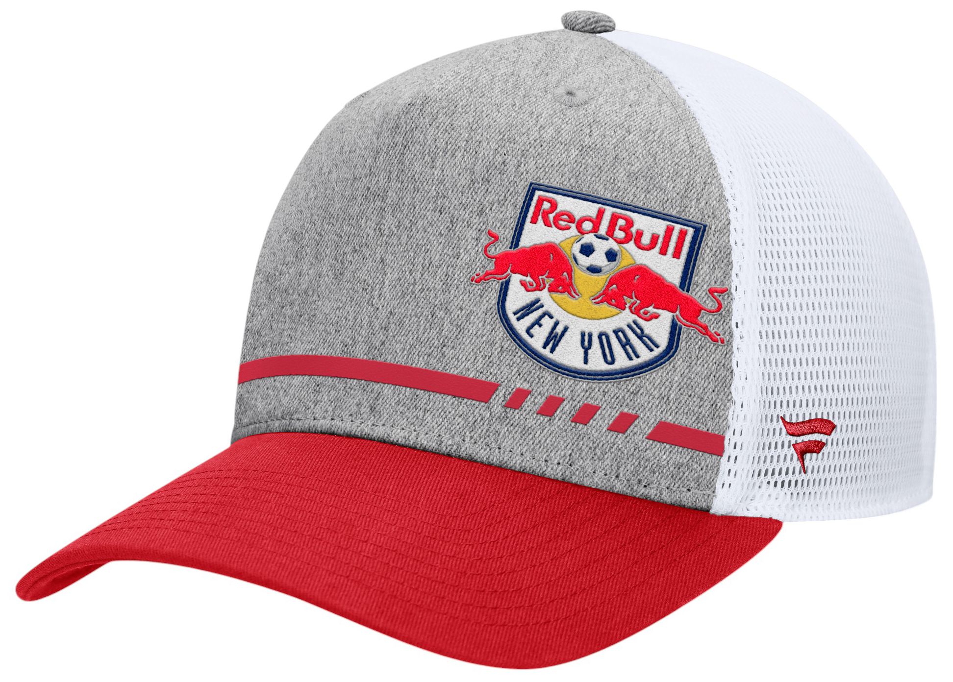 MLS Adult New York Red Bulls Low Block Grey Trucker Adjustable Hat product image