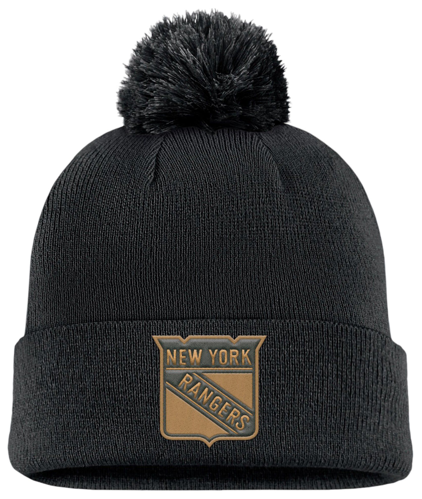 NHL Adult New York Rangers Military Black Beanie product image