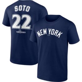 MLB Team Apparel 2024 World Series Bound Men s New York Yankees Juan Soto 22 Player T Shirt Dick s Sporting Goods