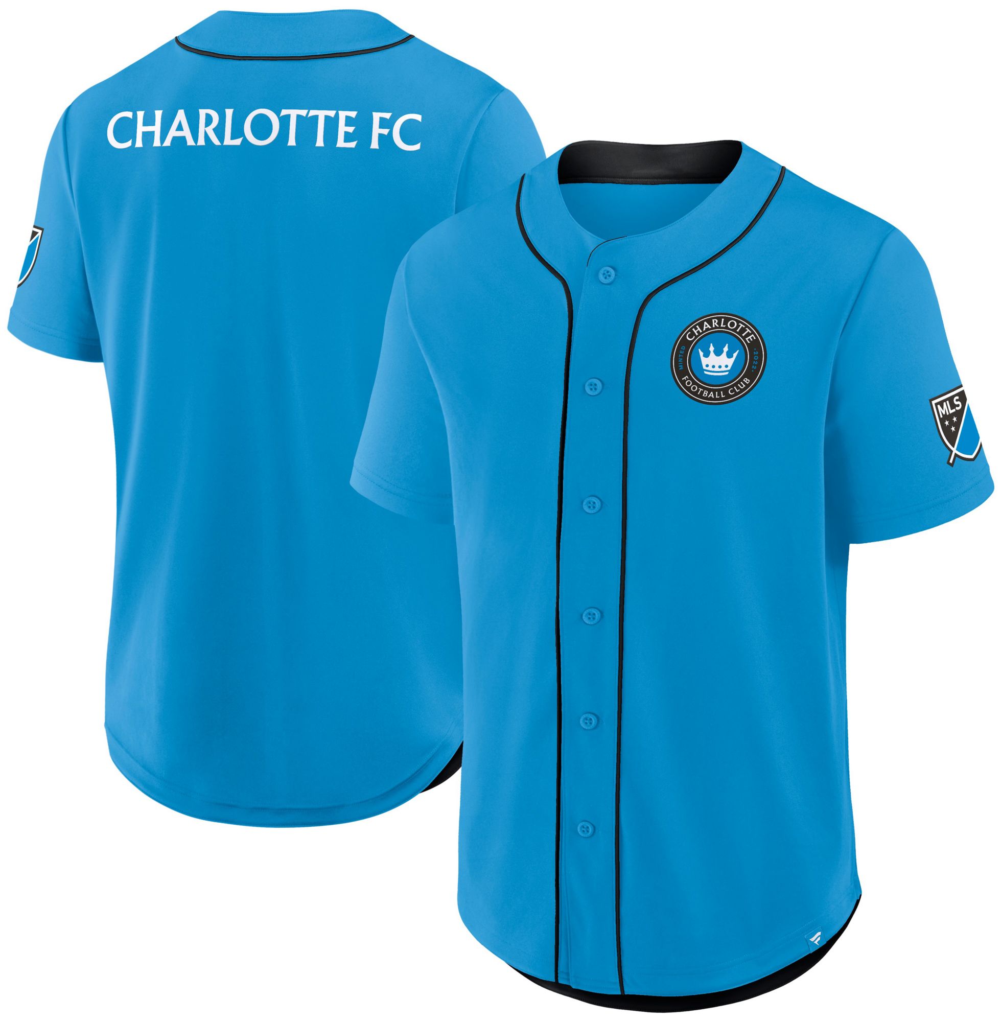 MLS Adult Charlotte FC Blue Baseball Jersey product image
