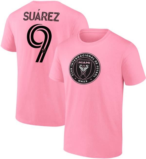 MLS Adult Inter Miami CF Luis Suárez #9 Pink T-Shirt