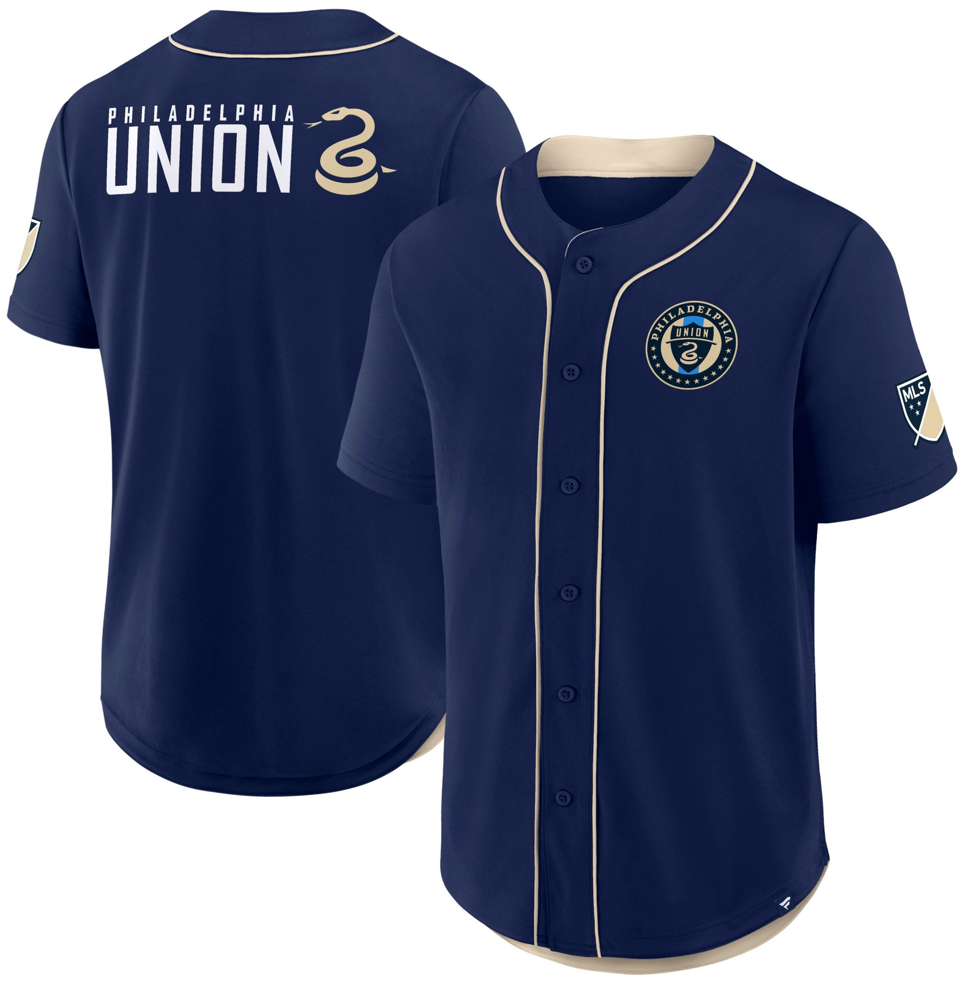 MLS Adult Philadelphia Union Navy Baseball Jersey product image