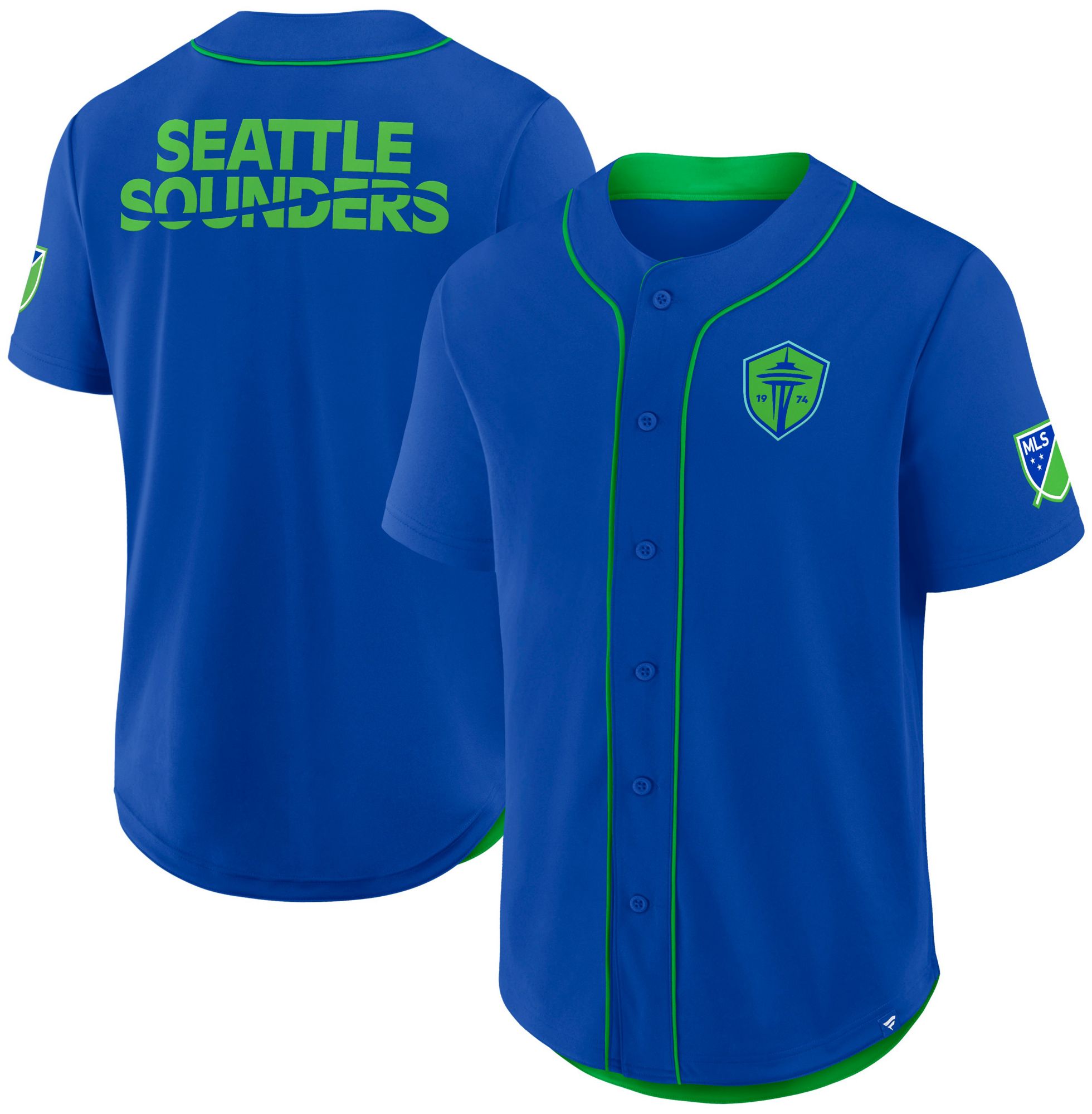 MLS Adult Seattle Sounders Royal Baseball Jersey product image