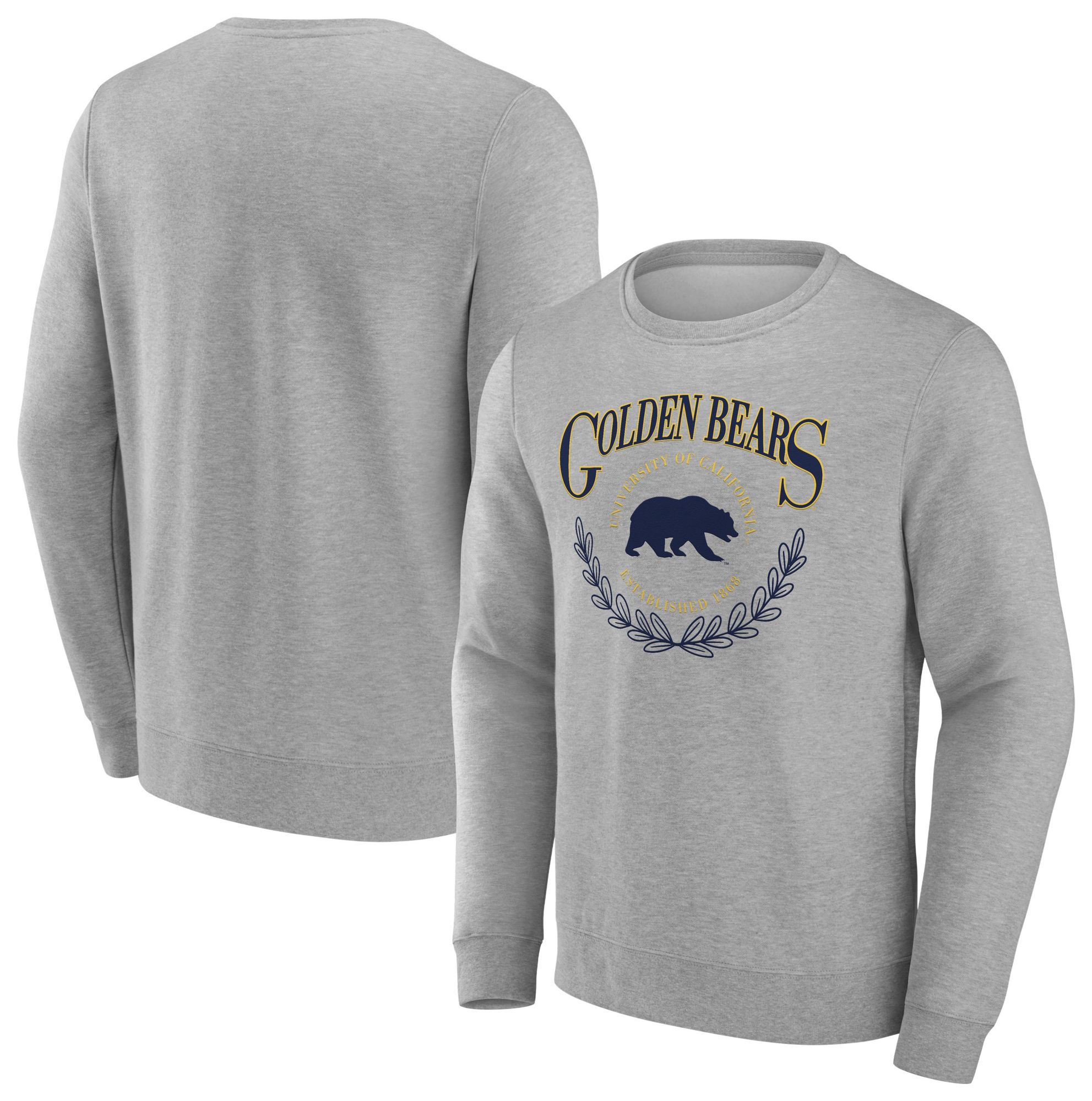 NCAA Men's Cal Golden Bears Grey Heather Laurel Classic Crew Neck Sweatshirt product image