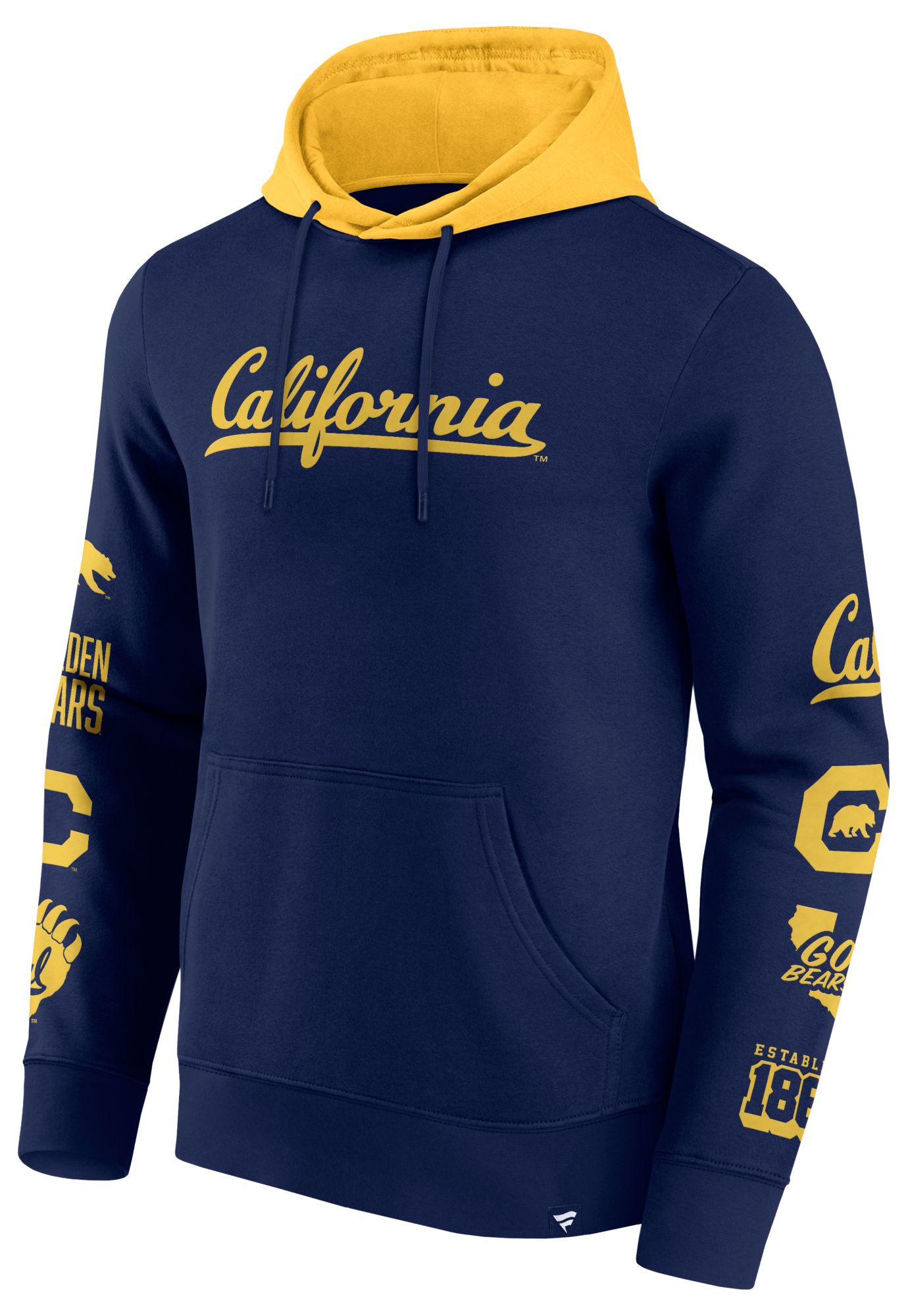 NCAA Men's Cal Golden Bears Navy Colorblock Badge Pullover Hoodie product image