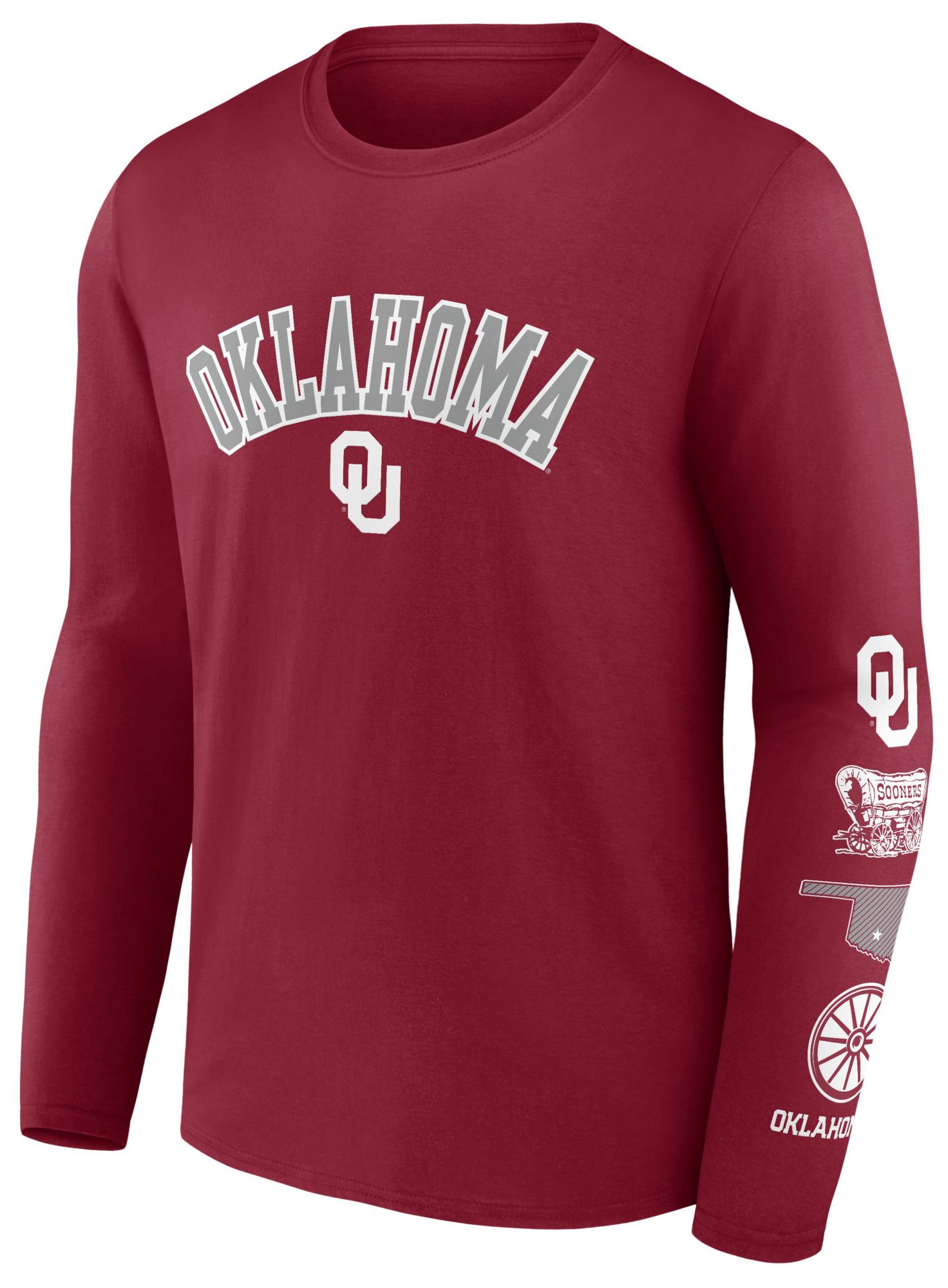 NCAA Men's Oklahoma Sooners Crimson Badge Long Sleeve T-Shirt product image
