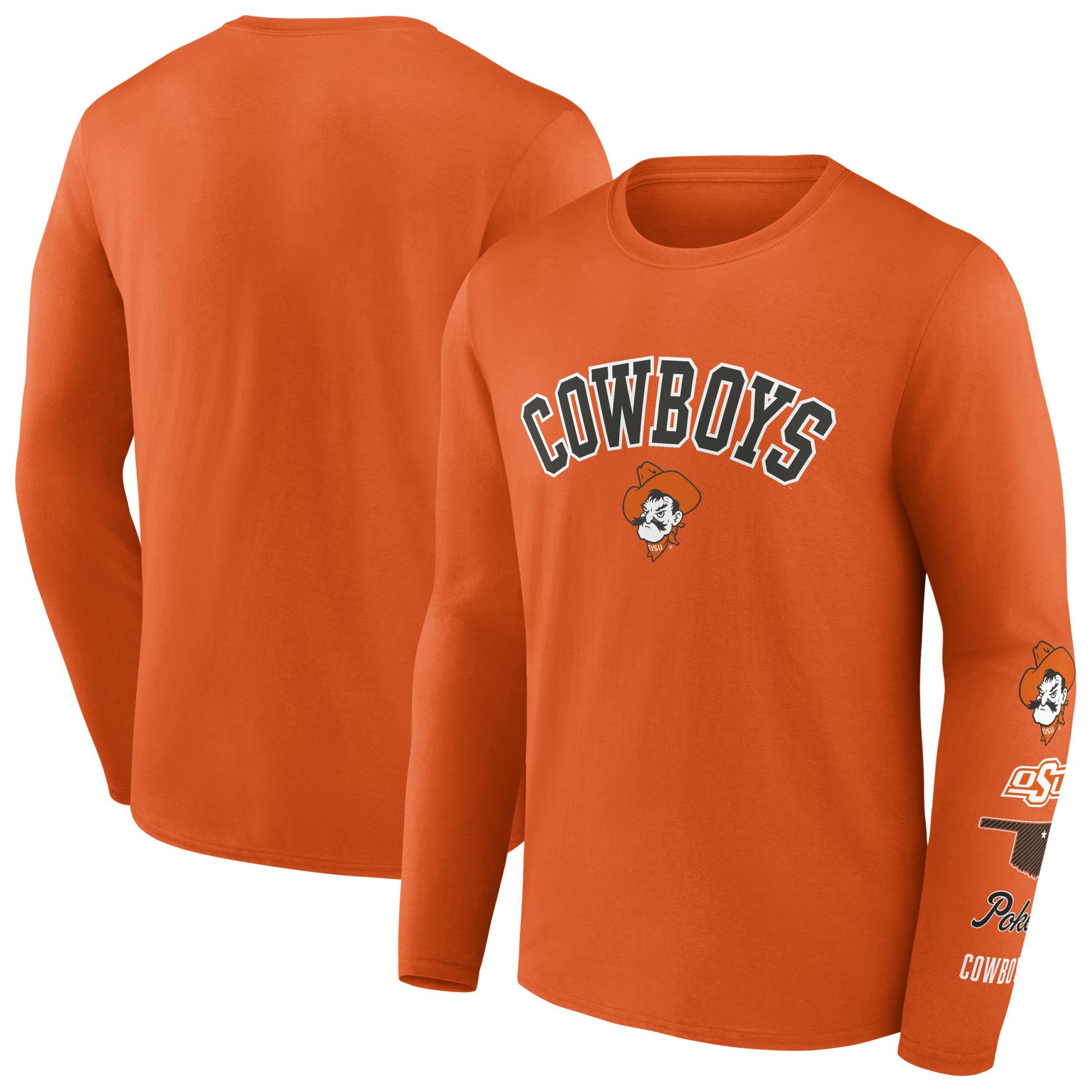 NCAA Men's Oklahoma State Cowboys Orange Badge Long Sleeve T-Shirt product image