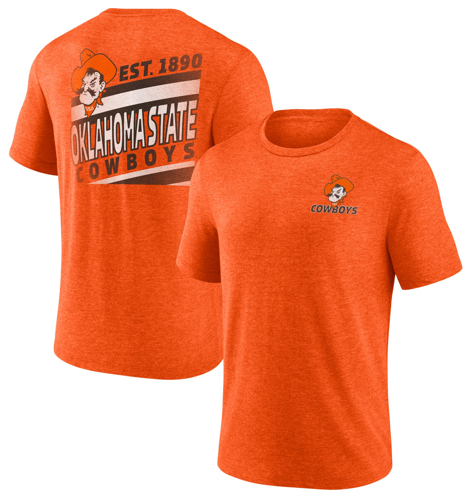 NCAA Men's Oklahoma State Cowboys Orange Ideal Faded Tri-Blend T-Shirt product image