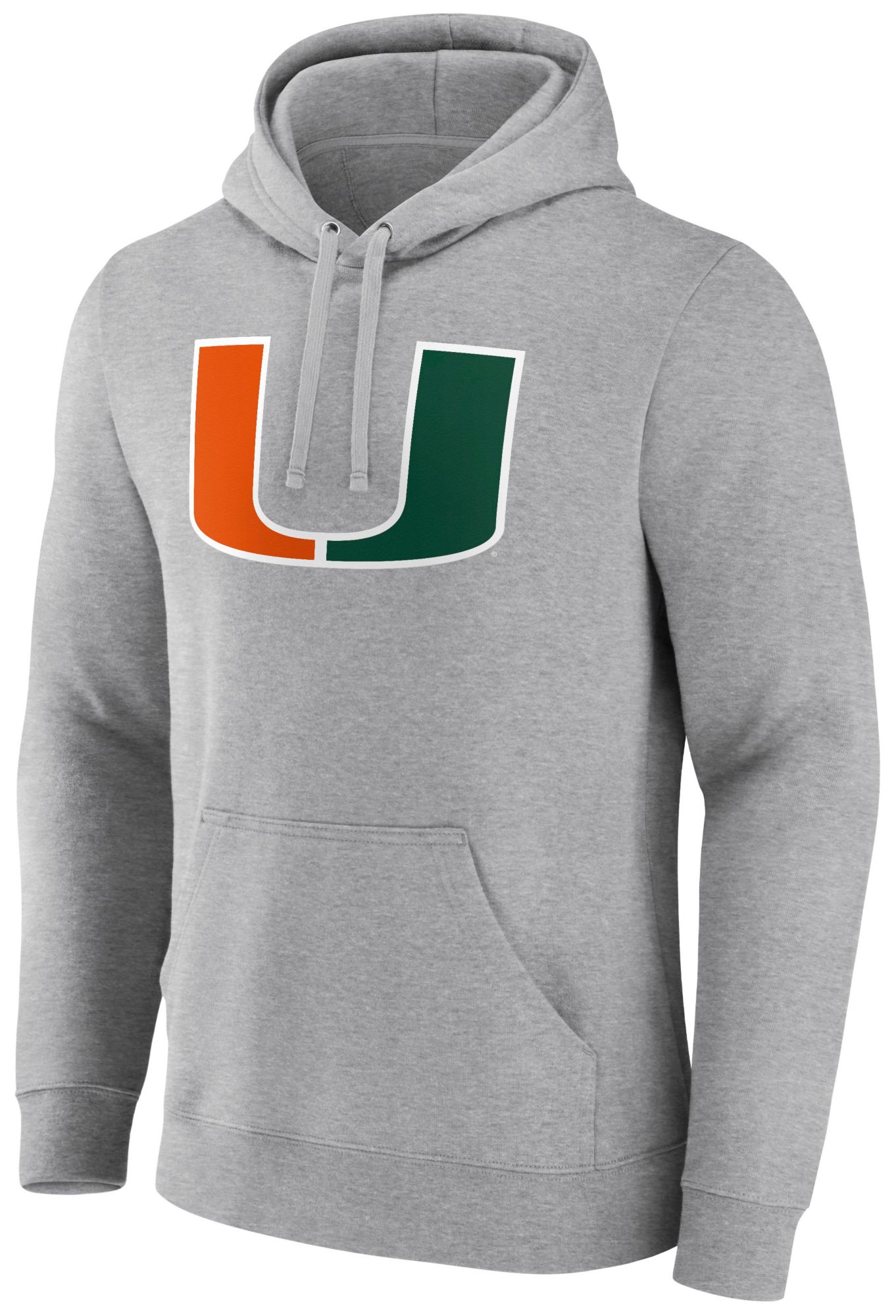 NCAA Men's Miami Hurricanes Grey Logo Pullover Hoodie product image