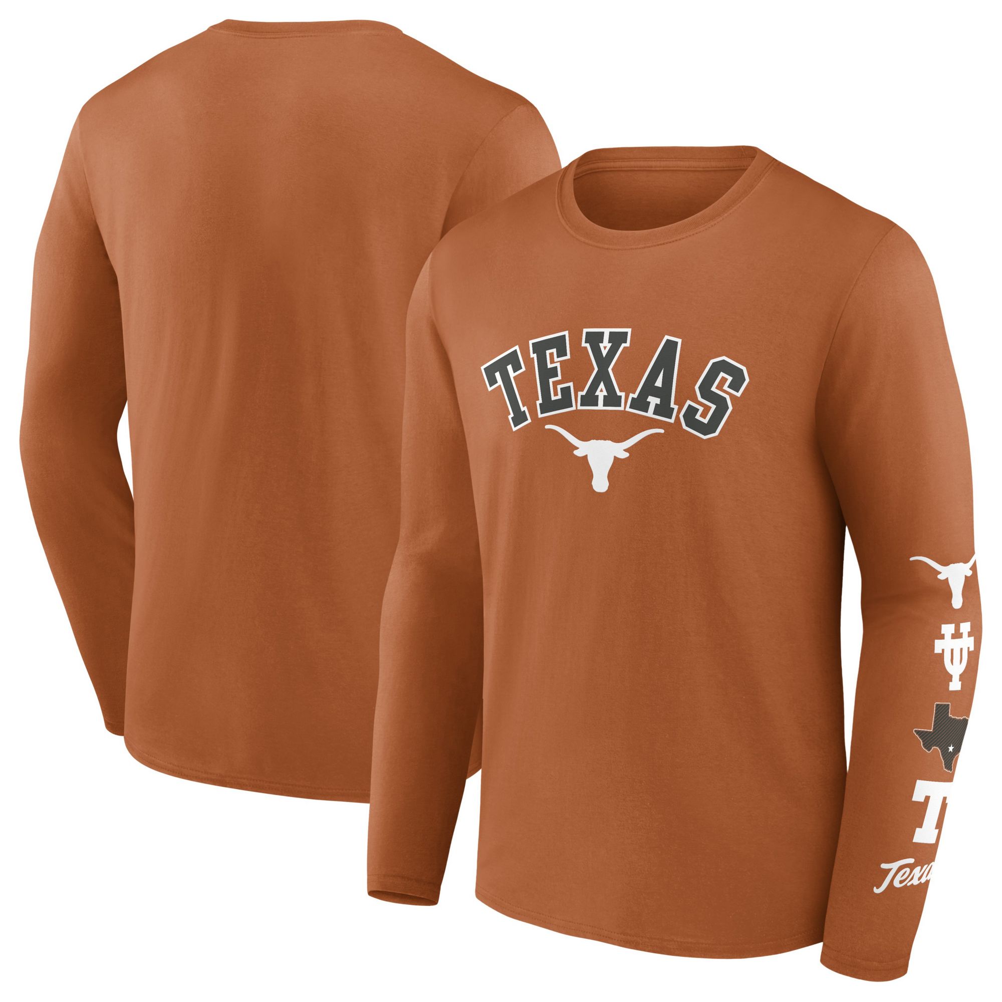 NCAA Men's Texas Longhorns Burnt Orange Badge Long Sleeve T-Shirt product image