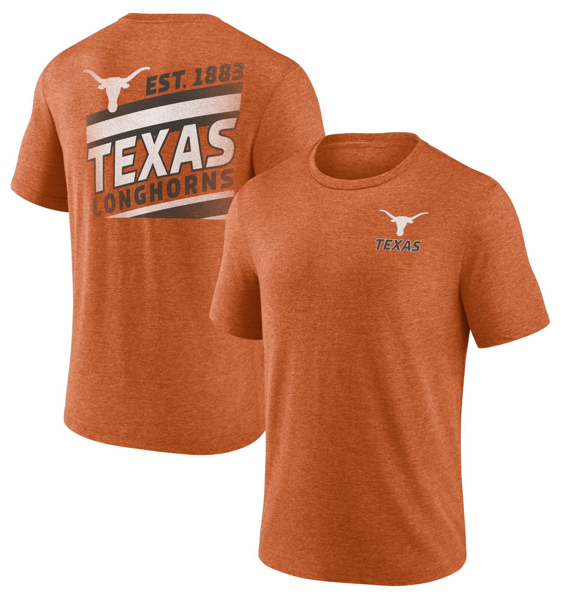 NCAA Men's Texas Longhorns Burnt Orange Ideal Faded Tri-Blend T-Shirt product image
