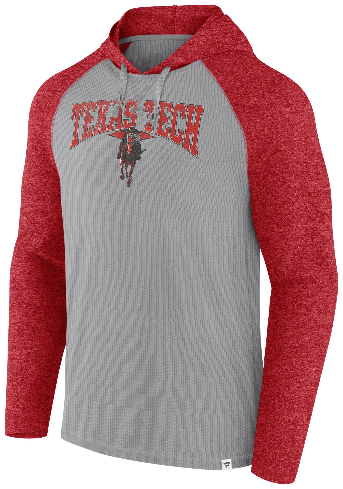 NCAA Men's Texas Tech Red Raiders Grey Quality Hooded Long Sleeve T-Shirt product image