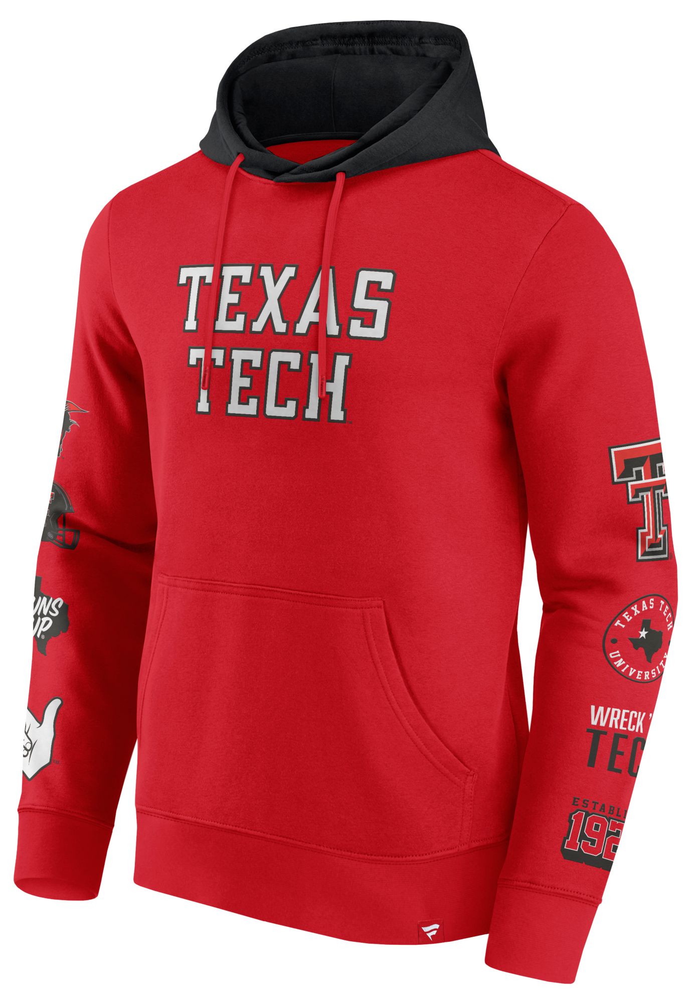 NCAA Men's Texas Tech Red Raiders Red Colorblock Badge Pullover Hoodie product image