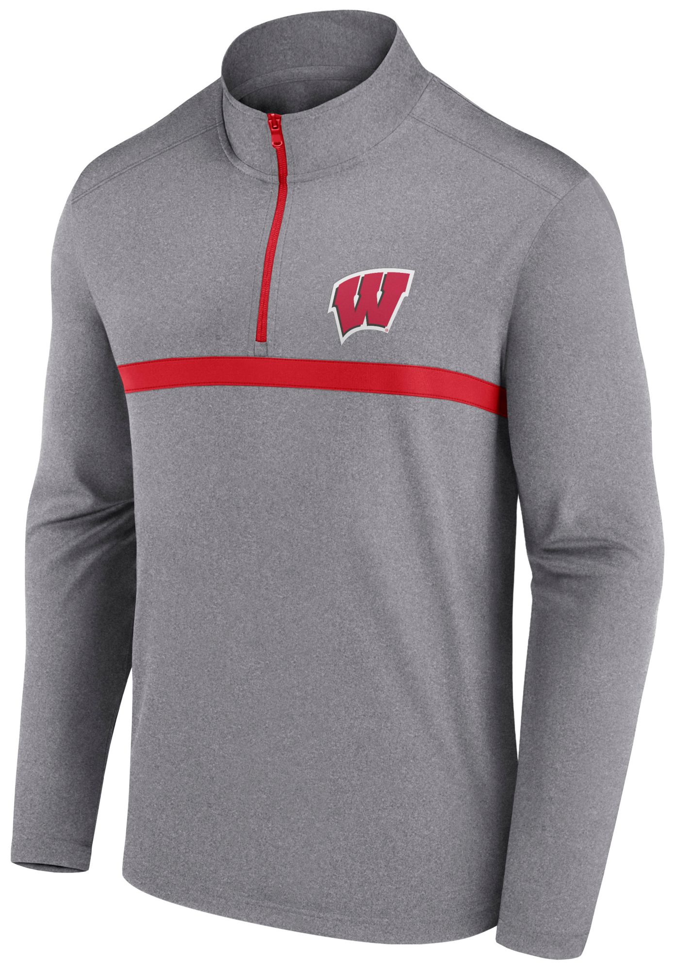 NCAA Men's Wisconsin Badgers Grey Head to Head Quarter-Zip product image