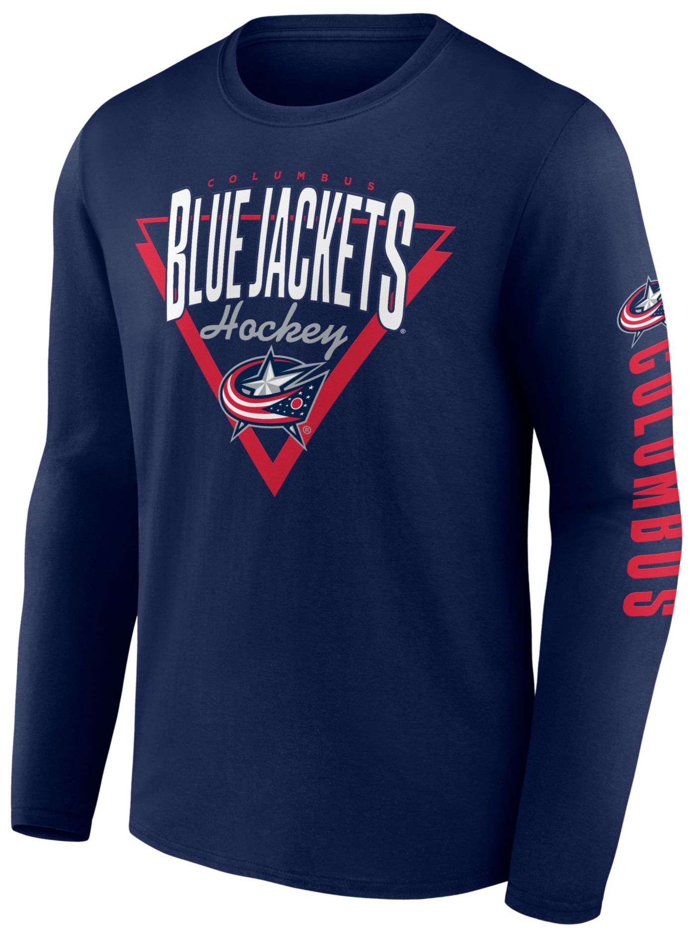 Men s Fanatics Navy Columbus Blue Jackets Covert Long Sleeve T Shirt Size Medium