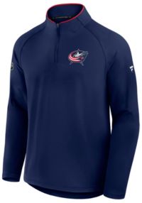 NHL Men's Columbus Blue Jackets Navy Rink Train Quarter-Zip