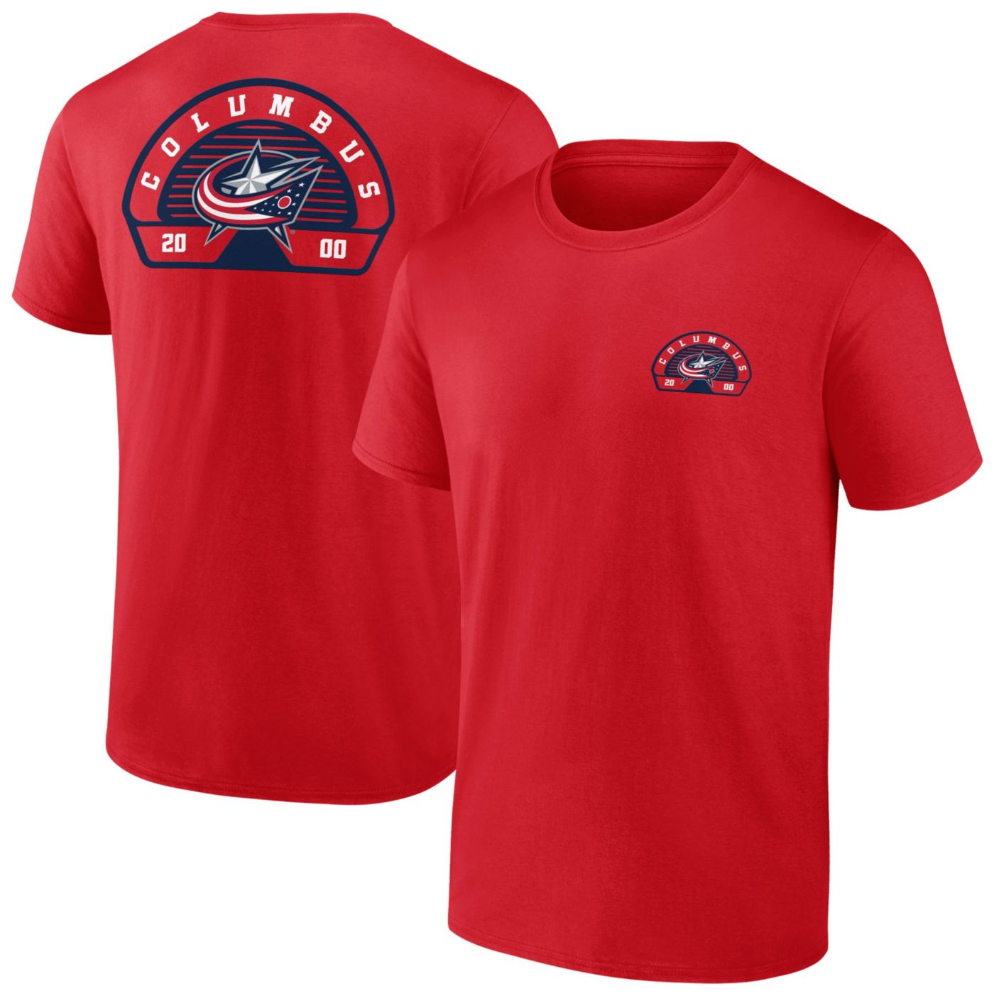 Fanatics NHL Adult Columbus Blue Jackets Valor Red T Shirt Men s Small