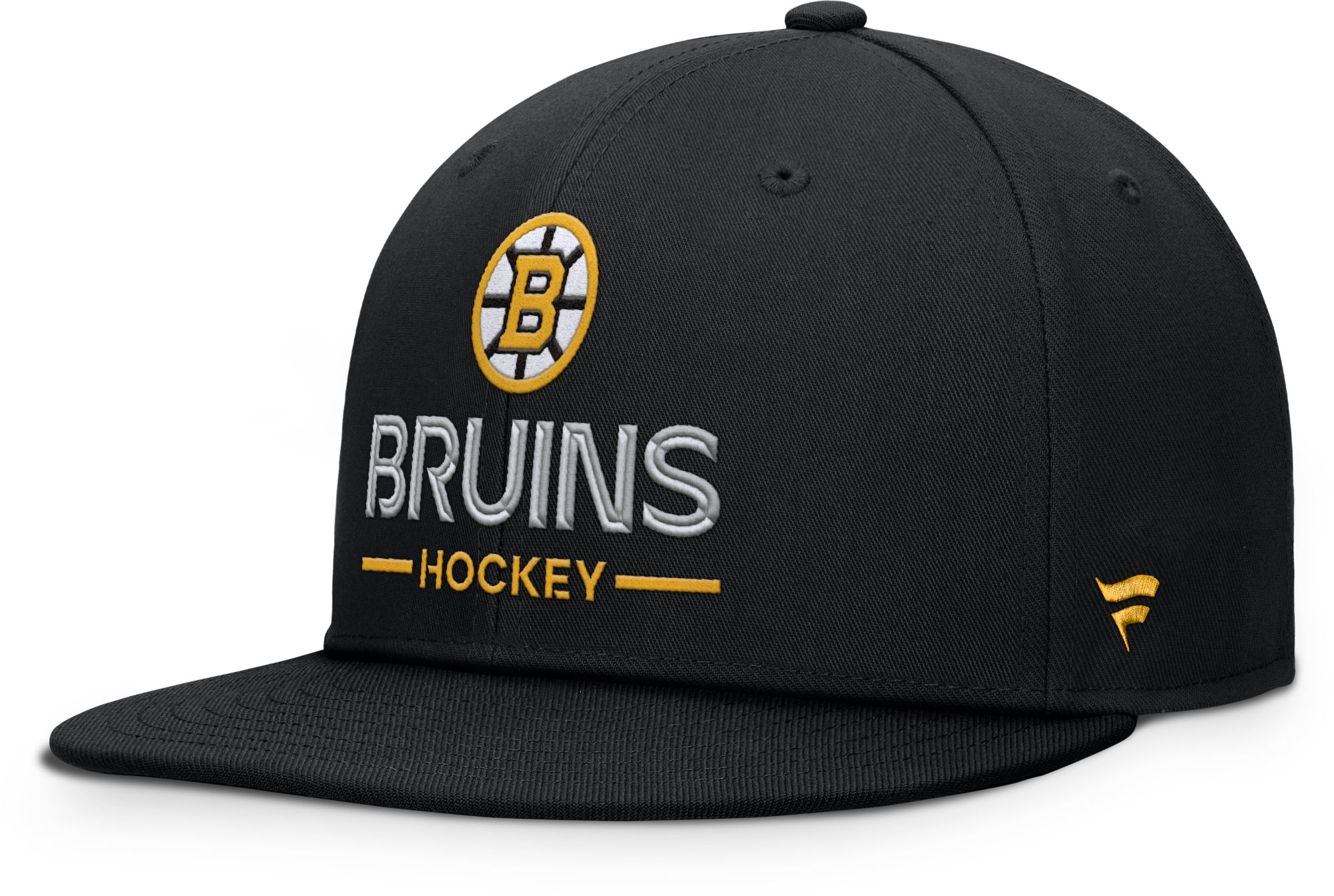 NHL Adult Boston Bruins Black Rink Structured Adjustable Hat product image