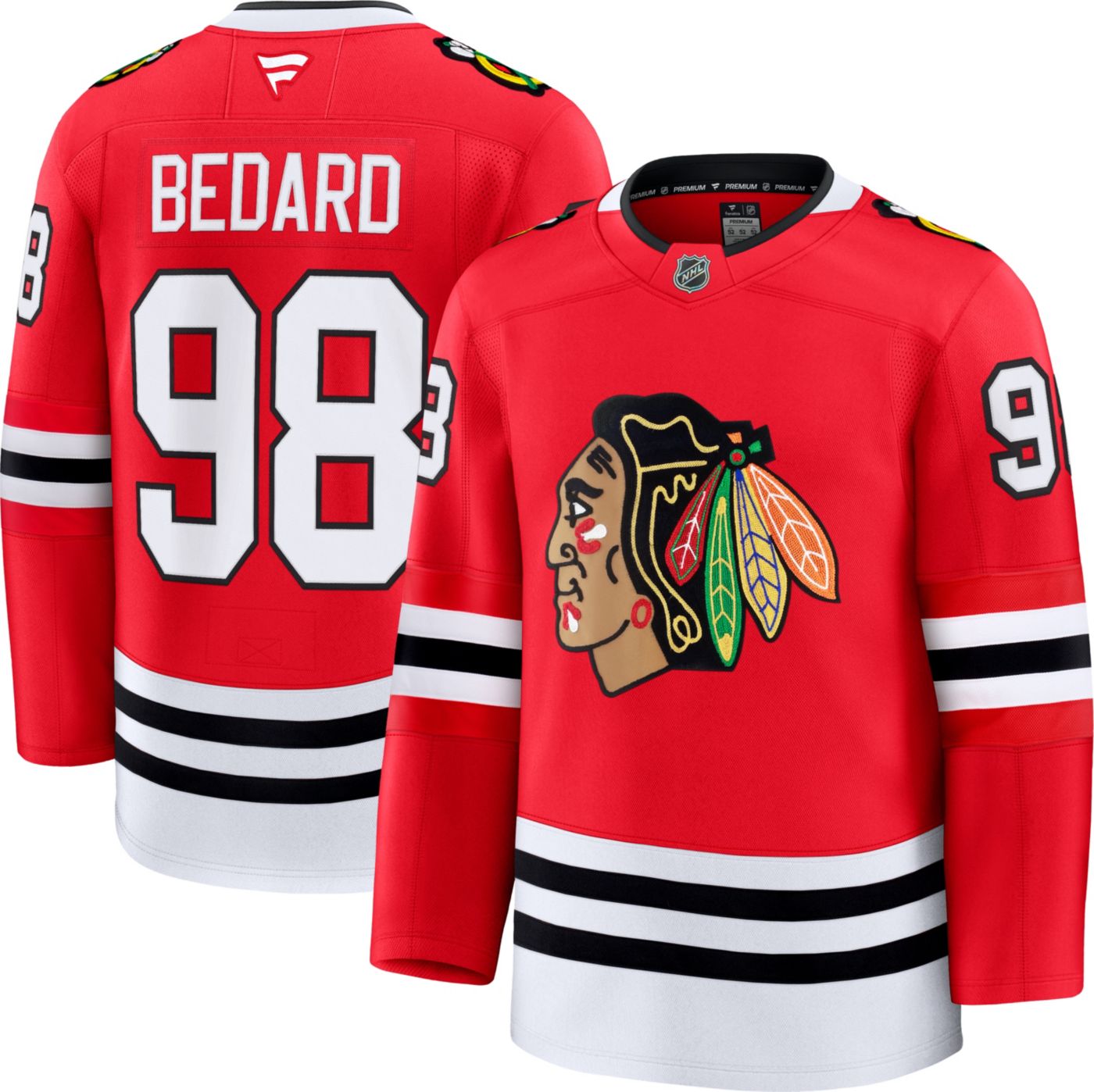 NHL Men s Chicago Blackhawks Connor Bedard 98 2024 2025 Premium Authentic Home Jersey Dick s Sporting Goods