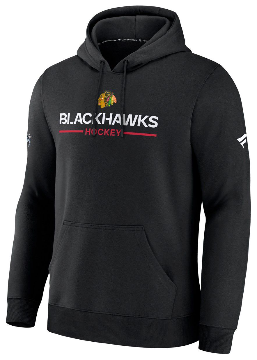 NHL Men's Chicago Blackhawks Black Authentic Pro Rink Pullover Hoodie product image