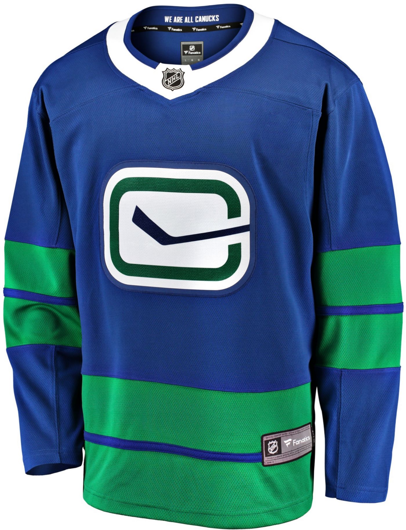 Fanatics Branded Vancouver Canucks Royal 2019 20 Alternate Premier Breakaway Jersey Size Medium