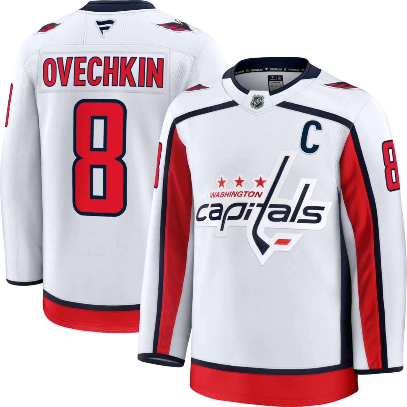 NHL Men s Washington Capitals Alex Ovechkin 8 2024 2025 Premium Authentic Away Jersey Dick s Sporting Goods