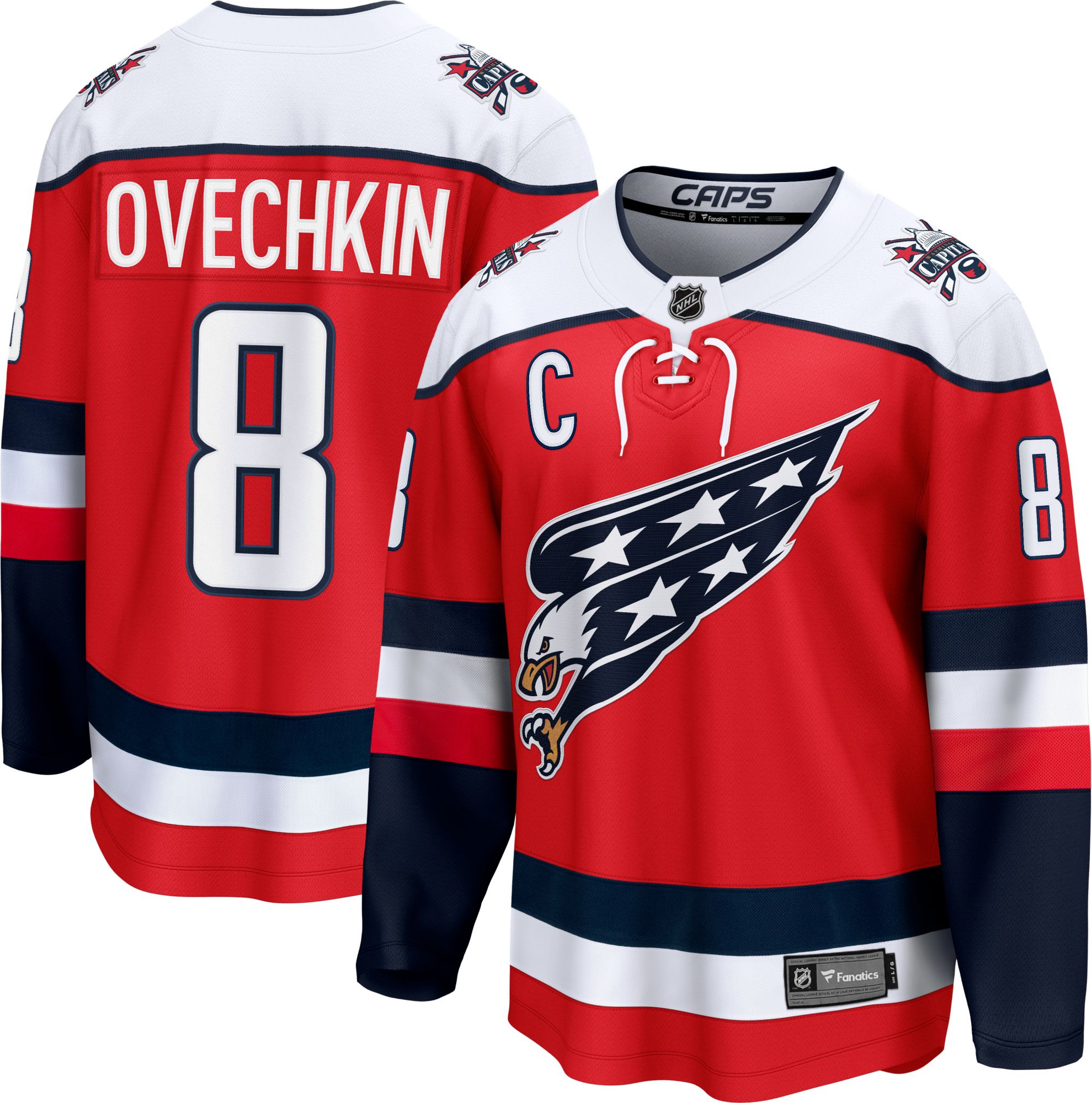NHL Men's Washington Capitals Alex Ovechkin #8 Red Breakaway Replica Alternate Jersey product image