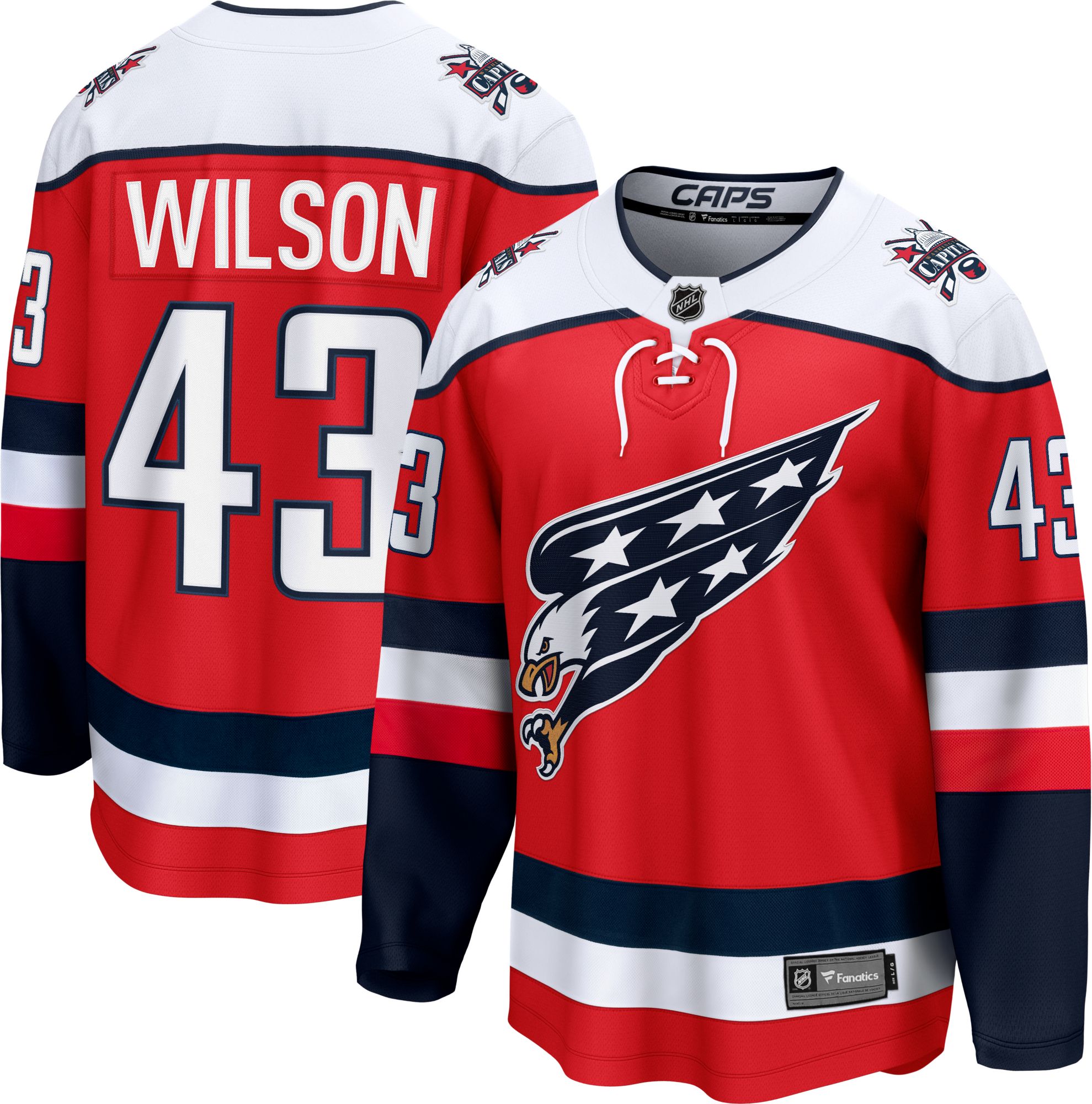 NHL Men's Washington Capitals Tom Wilson #43 Red Breakaway Replica Alternate Jersey product image