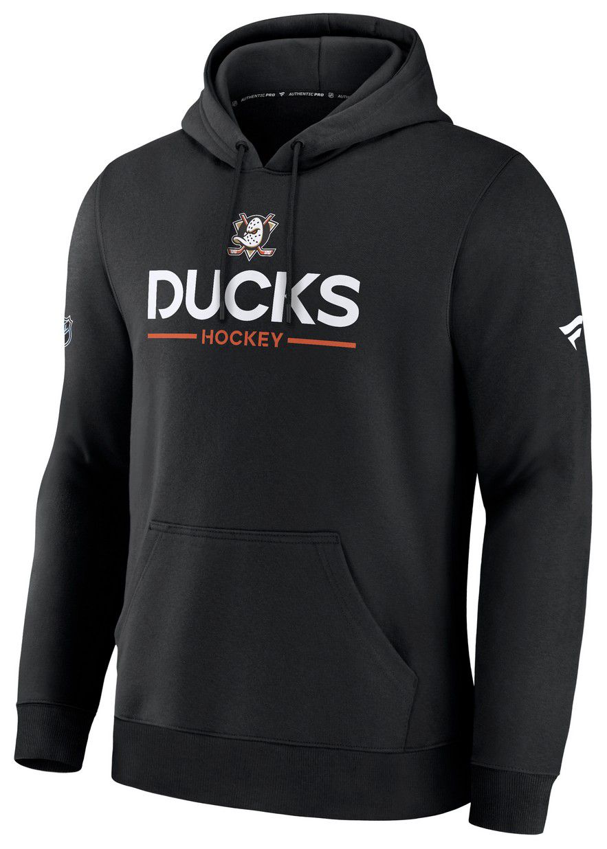 NHL Men's Anaheim Ducks Black Authentic Pro Rink Pullover Hoodie product image